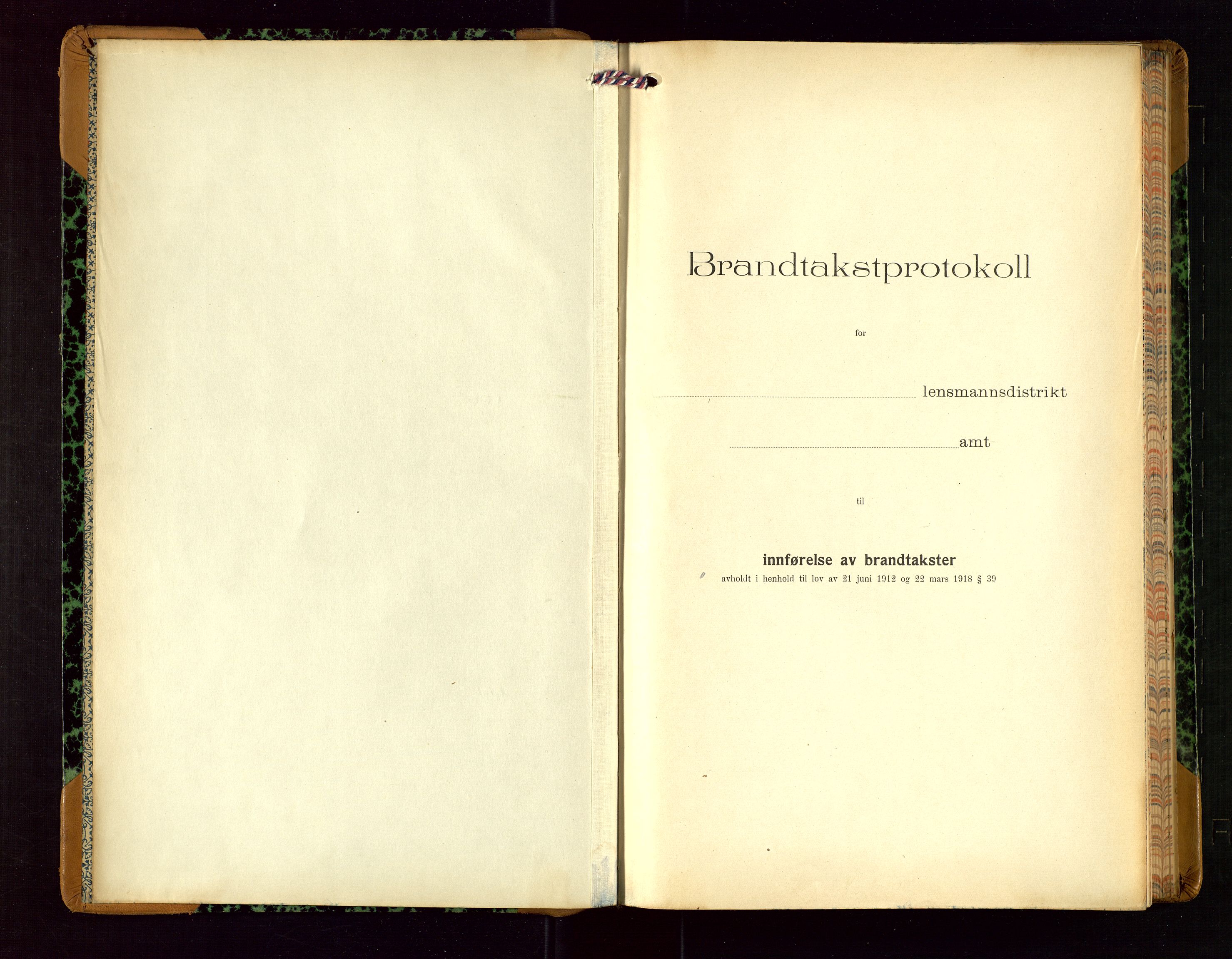 Suldal lensmannskontor, SAST/A-100419/Gob/L0002: "Brandtakstprotokoll", 1924