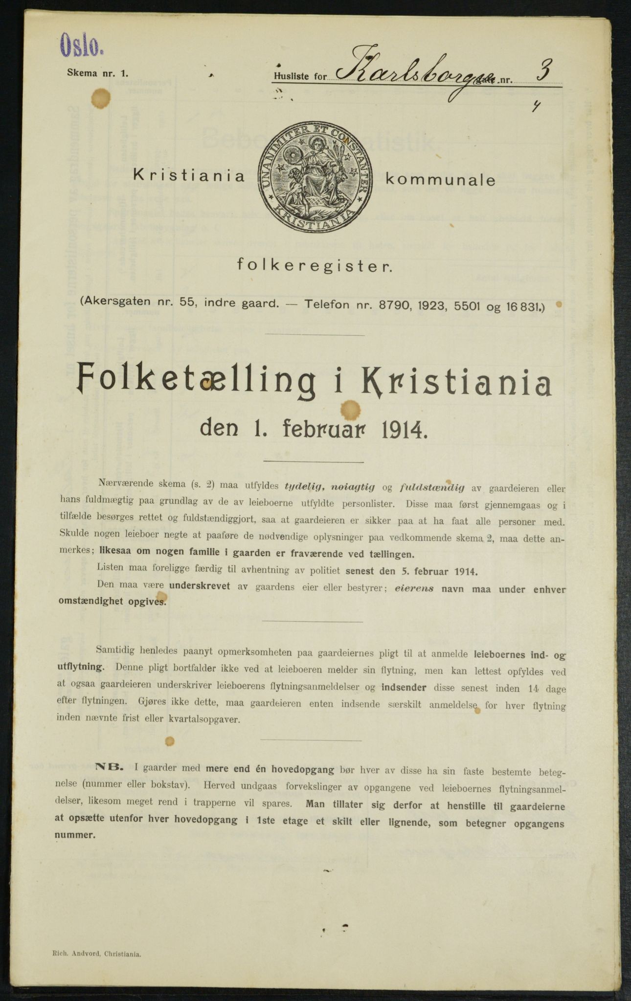 OBA, Municipal Census 1914 for Kristiania, 1914, p. 48895