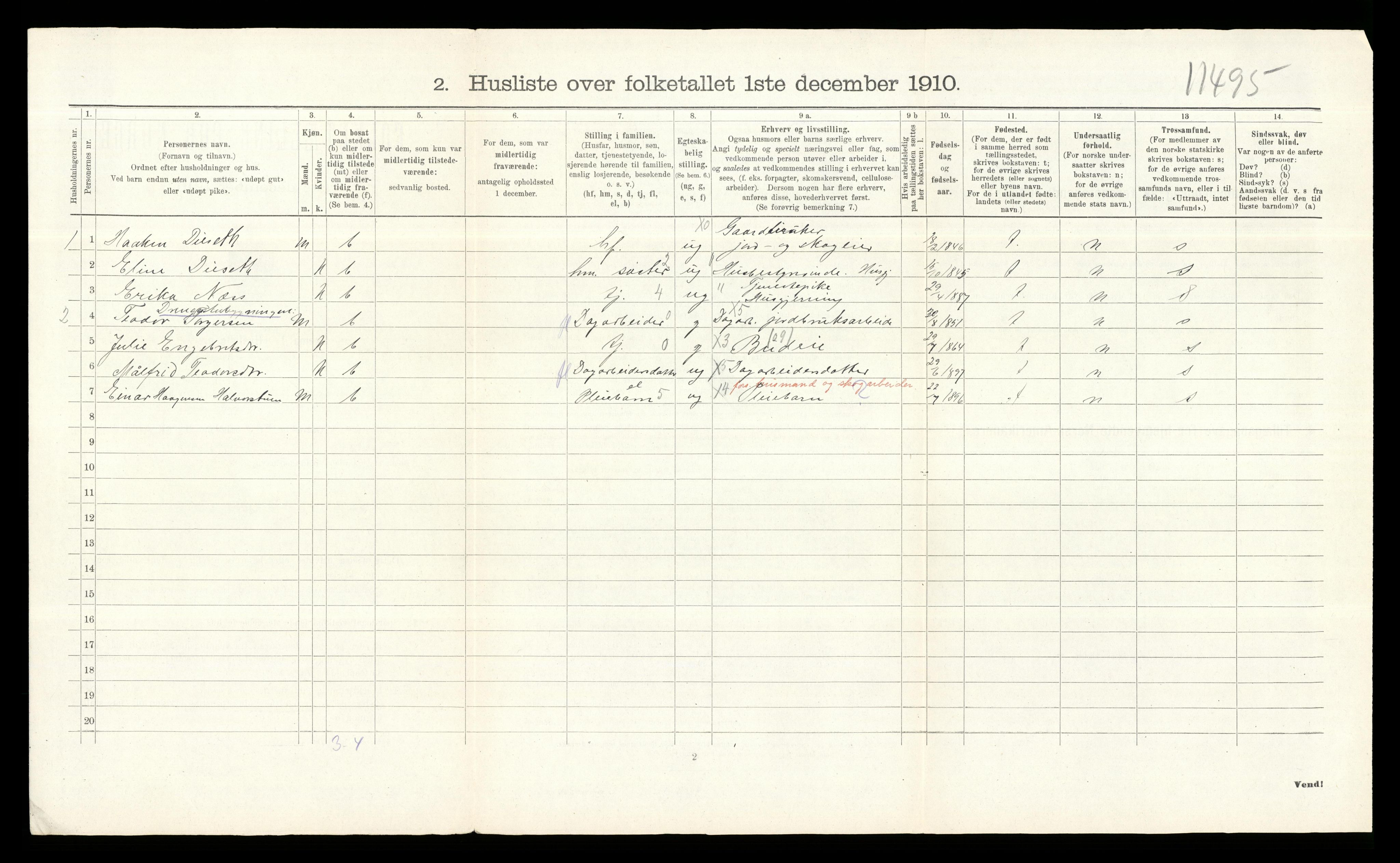 RA, 1910 census for Åmot, 1910, p. 650
