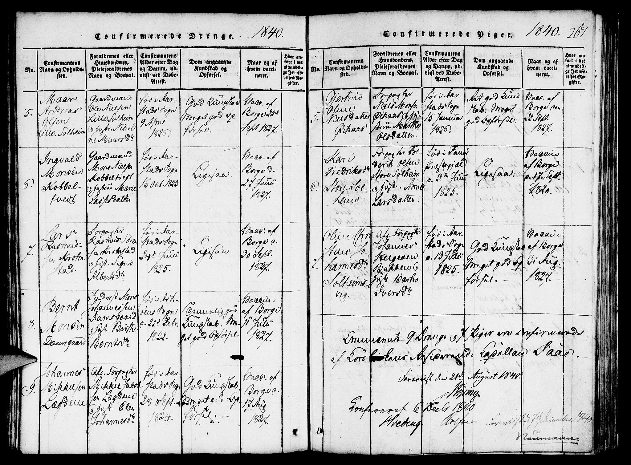 St. Jørgens hospital og Årstad sokneprestembete, AV/SAB-A-99934: Parish register (official) no. A 3, 1815-1843, p. 267