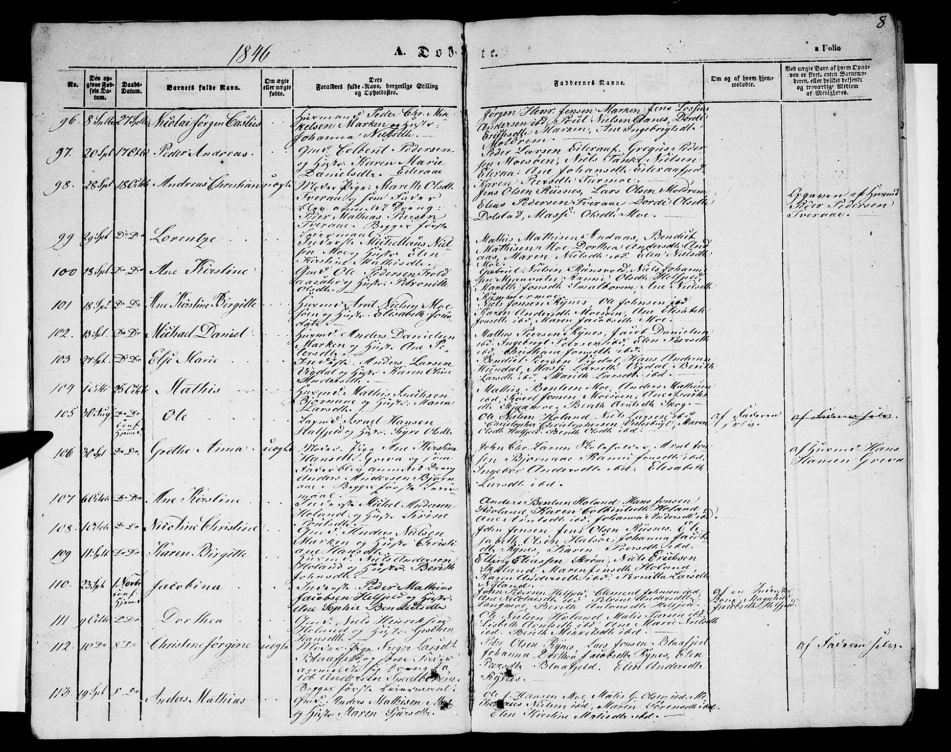 Ministerialprotokoller, klokkerbøker og fødselsregistre - Nordland, SAT/A-1459/820/L0300: Parish register (copy) no. 820C02, 1846-1850, p. 8