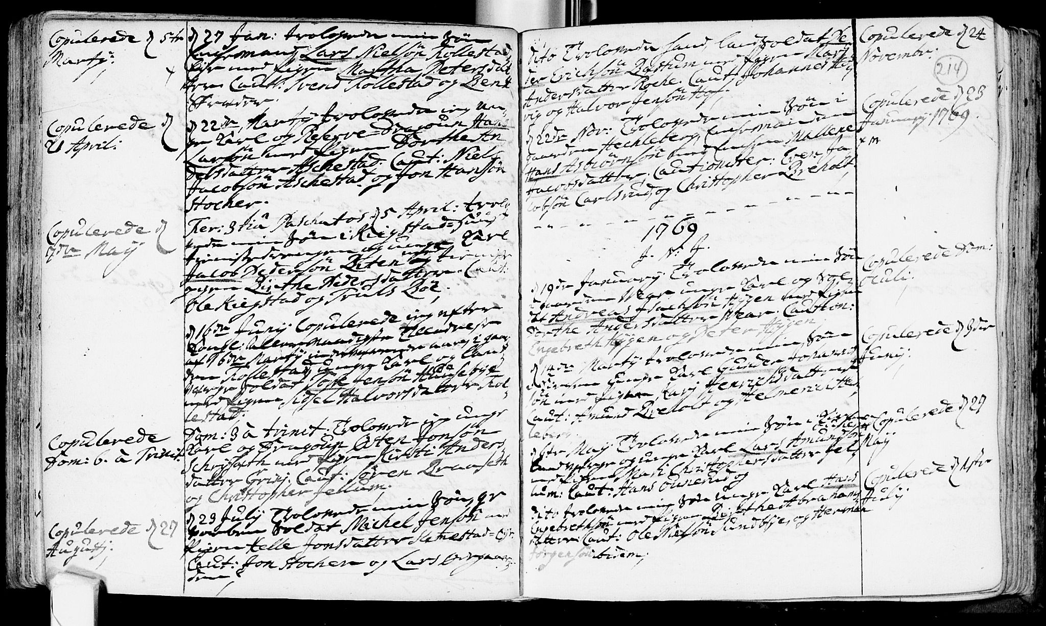 Røyken kirkebøker, SAKO/A-241/F/Fa/L0002: Parish register (official) no. 2, 1731-1782, p. 214