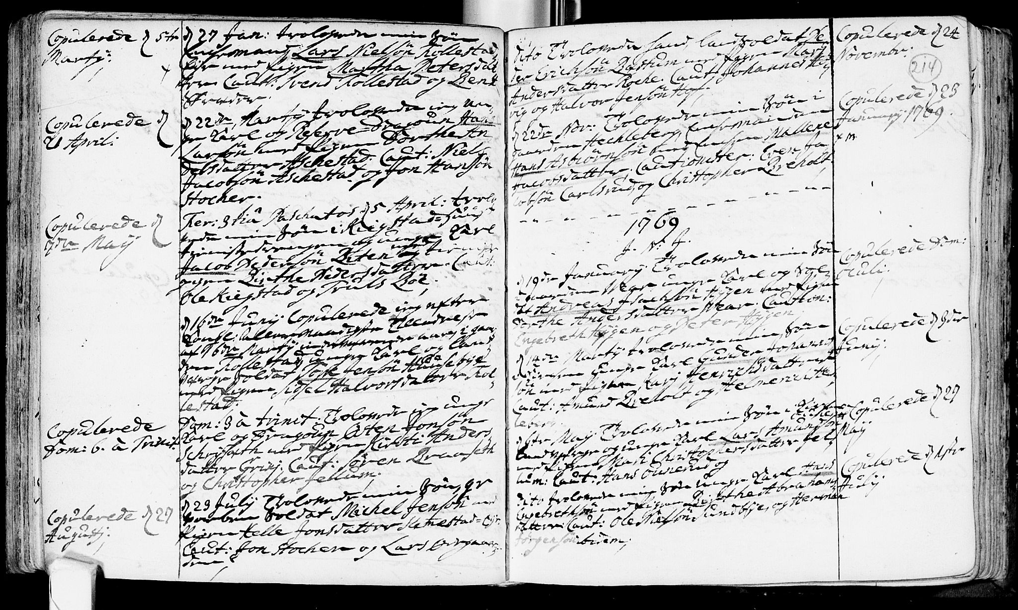 Røyken kirkebøker, AV/SAKO-A-241/F/Fa/L0002: Parish register (official) no. 2, 1731-1782, p. 214