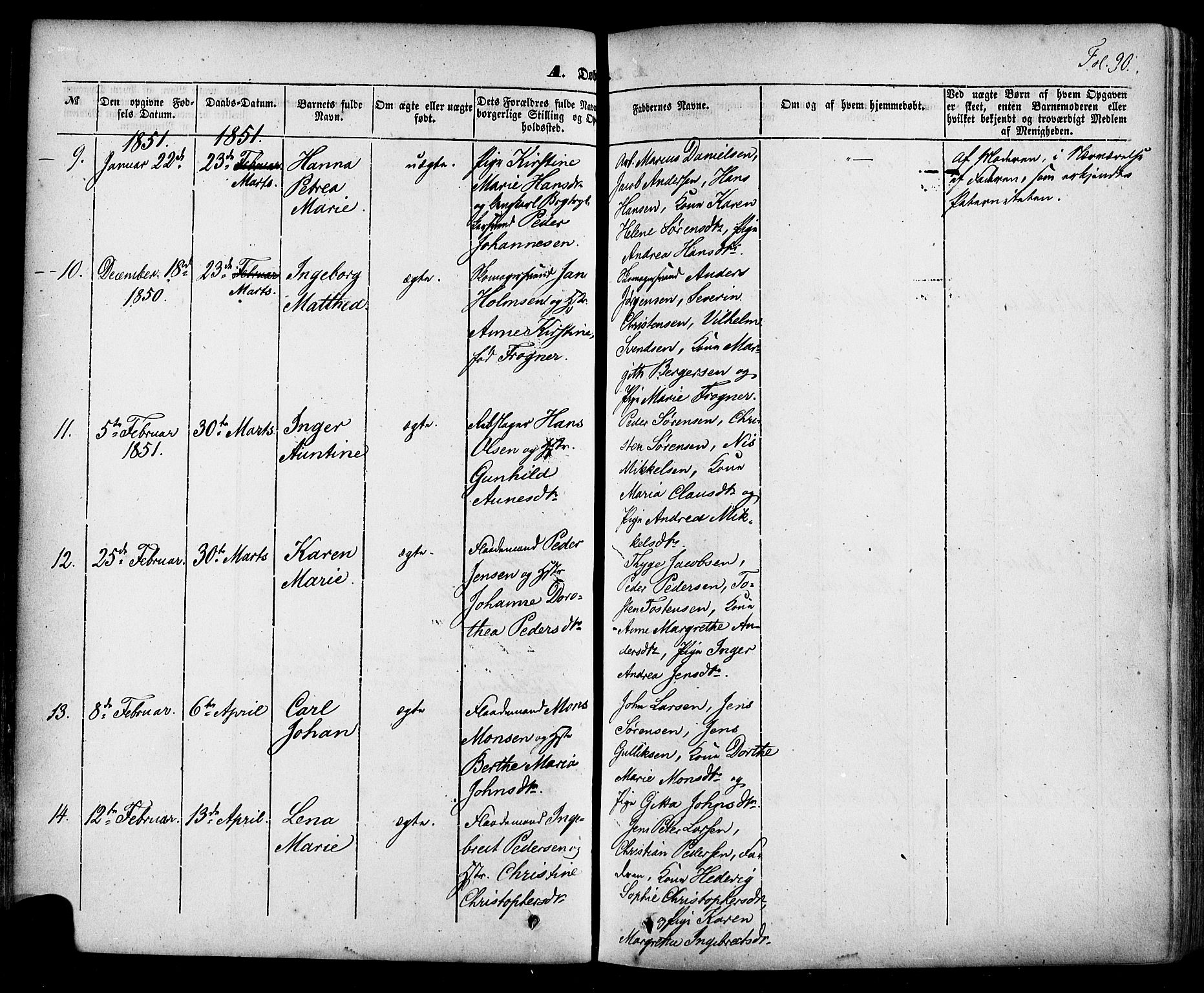 Skien kirkebøker, AV/SAKO-A-302/F/Fa/L0006a: Parish register (official) no. 6A, 1843-1856, p. 90