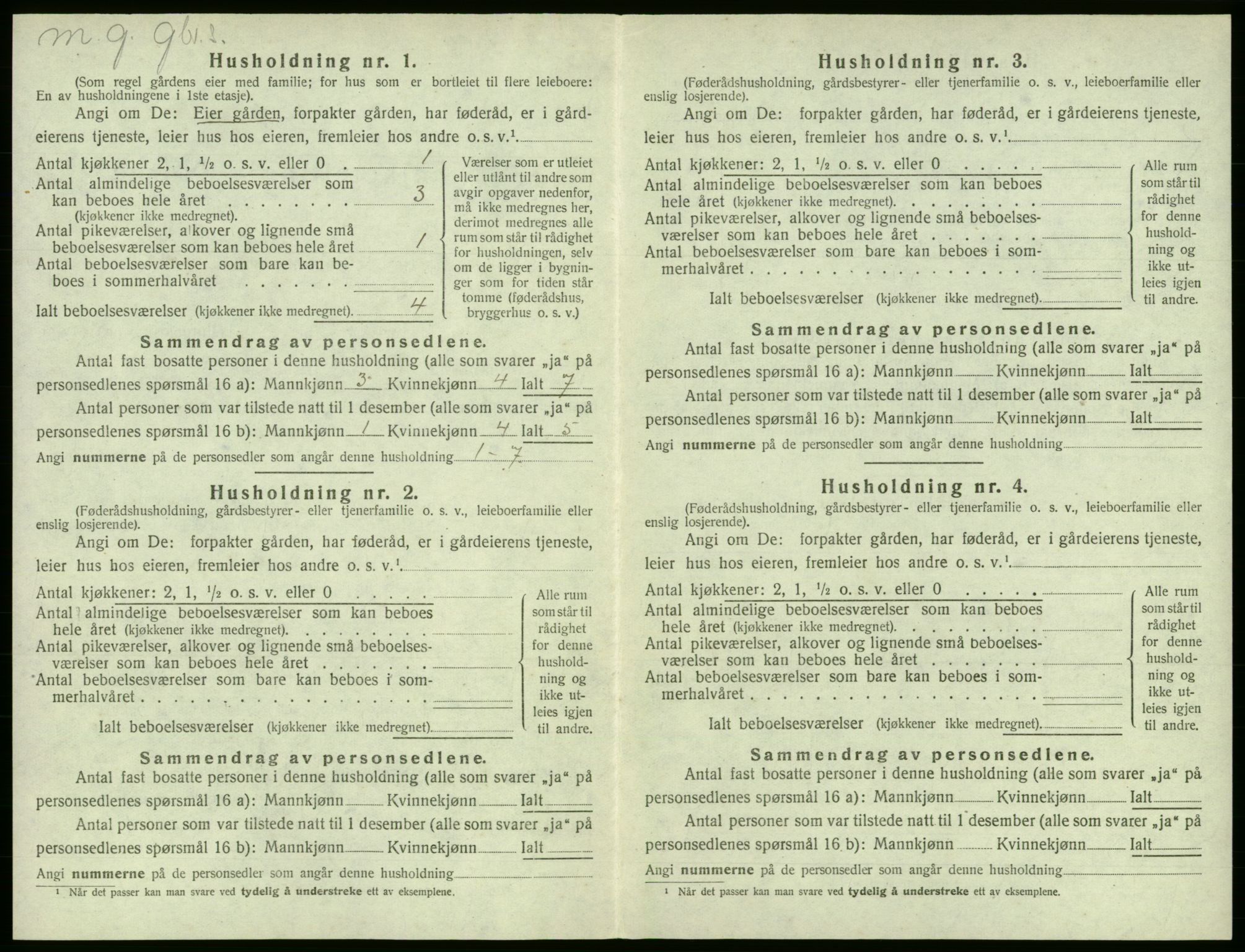 SAB, 1920 census for Sund, 1920, p. 115