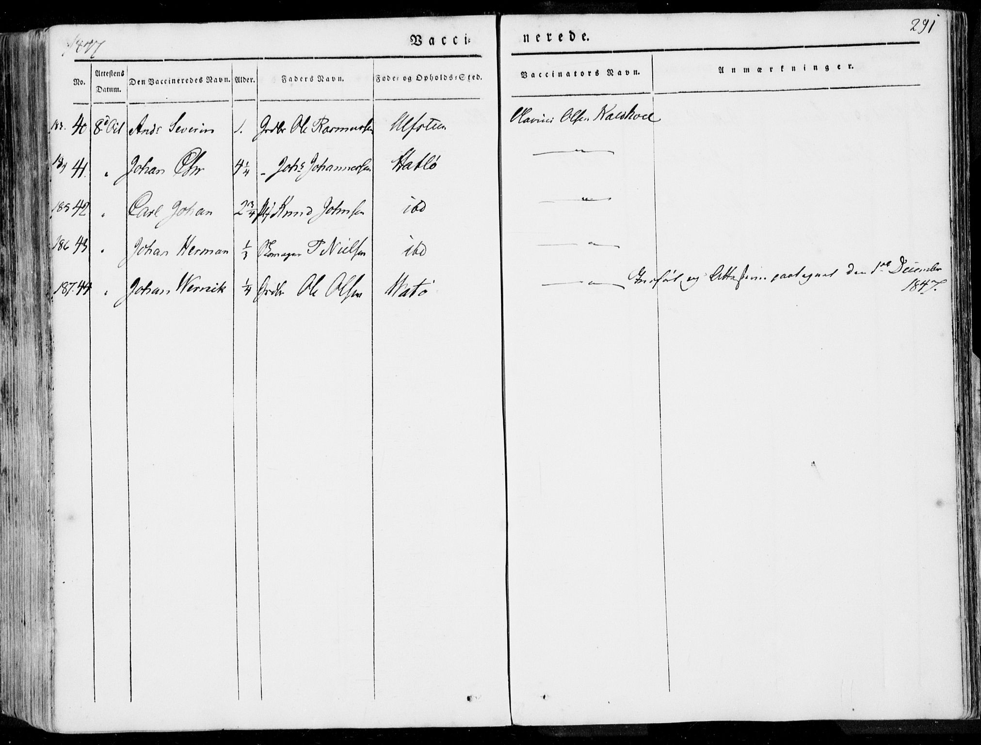 Ministerialprotokoller, klokkerbøker og fødselsregistre - Møre og Romsdal, AV/SAT-A-1454/509/L0104: Parish register (official) no. 509A02, 1833-1847, p. 291