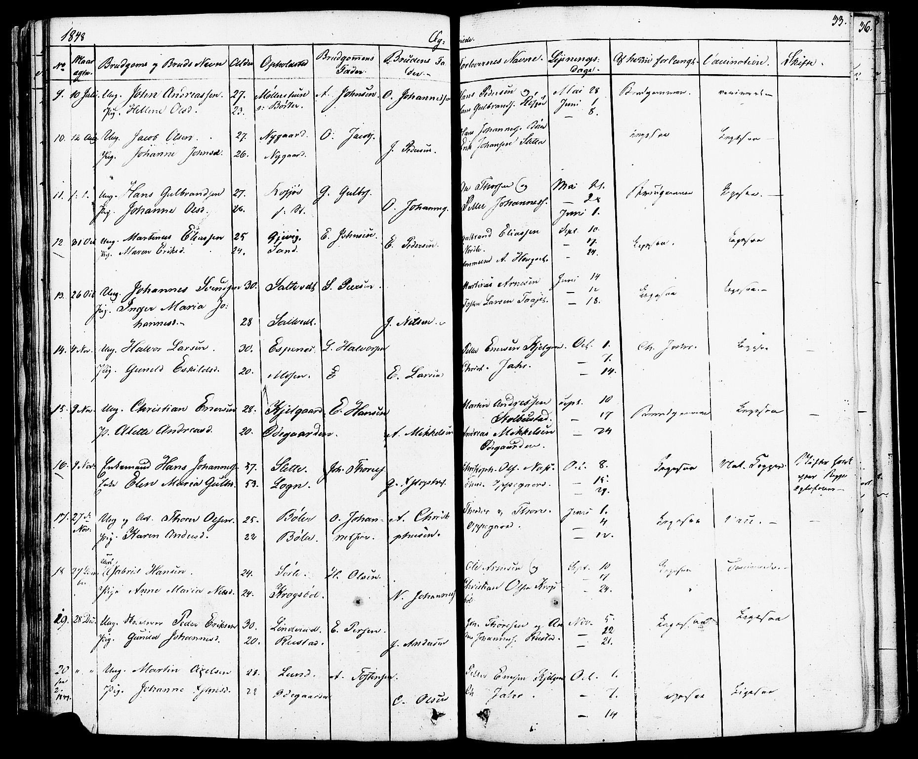 Enebakk prestekontor Kirkebøker, SAO/A-10171c/F/Fa/L0012: Parish register (official) no. I 12, 1832-1882, p. 33