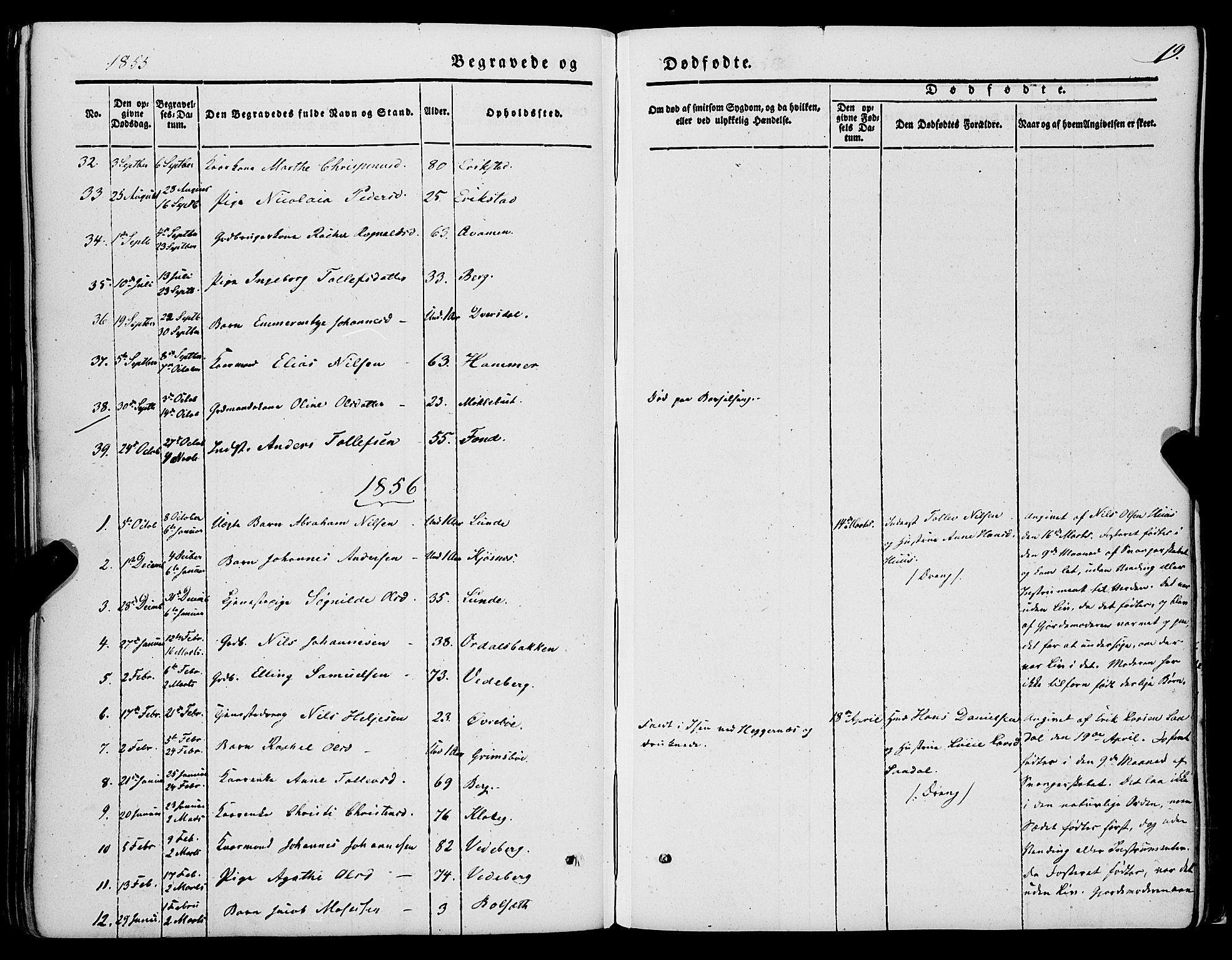 Jølster sokneprestembete, SAB/A-80701/H/Haa/Haaa/L0010: Parish register (official) no. A 10, 1847-1865, p. 19