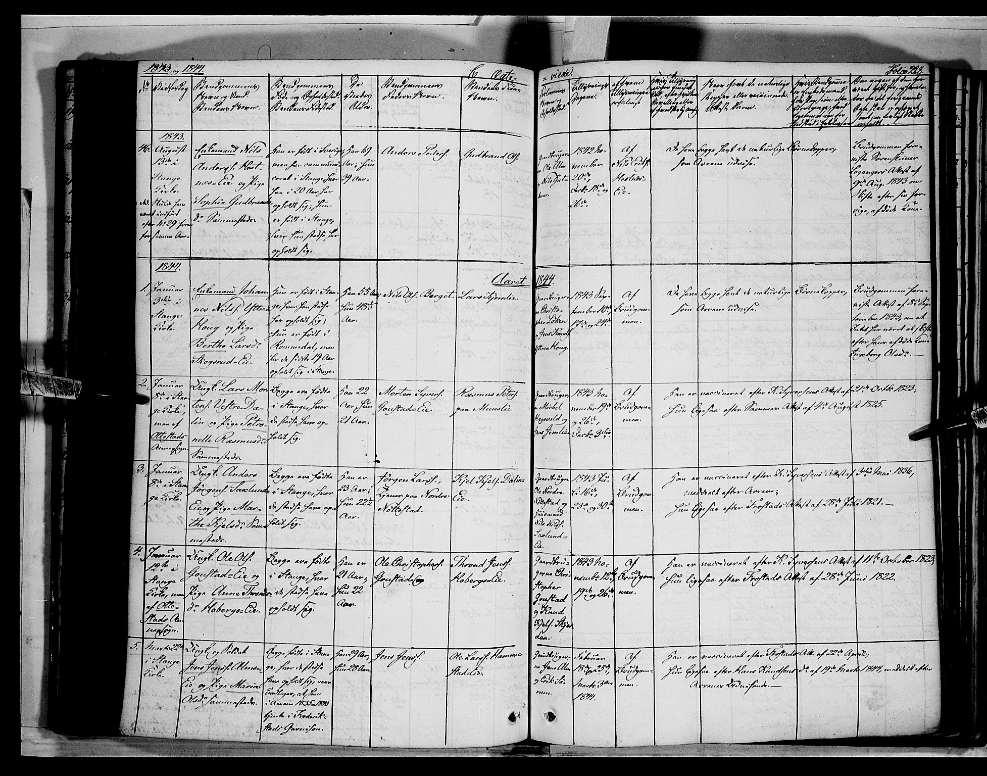 Stange prestekontor, SAH/PREST-002/K/L0010: Parish register (official) no. 10, 1835-1845, p. 228