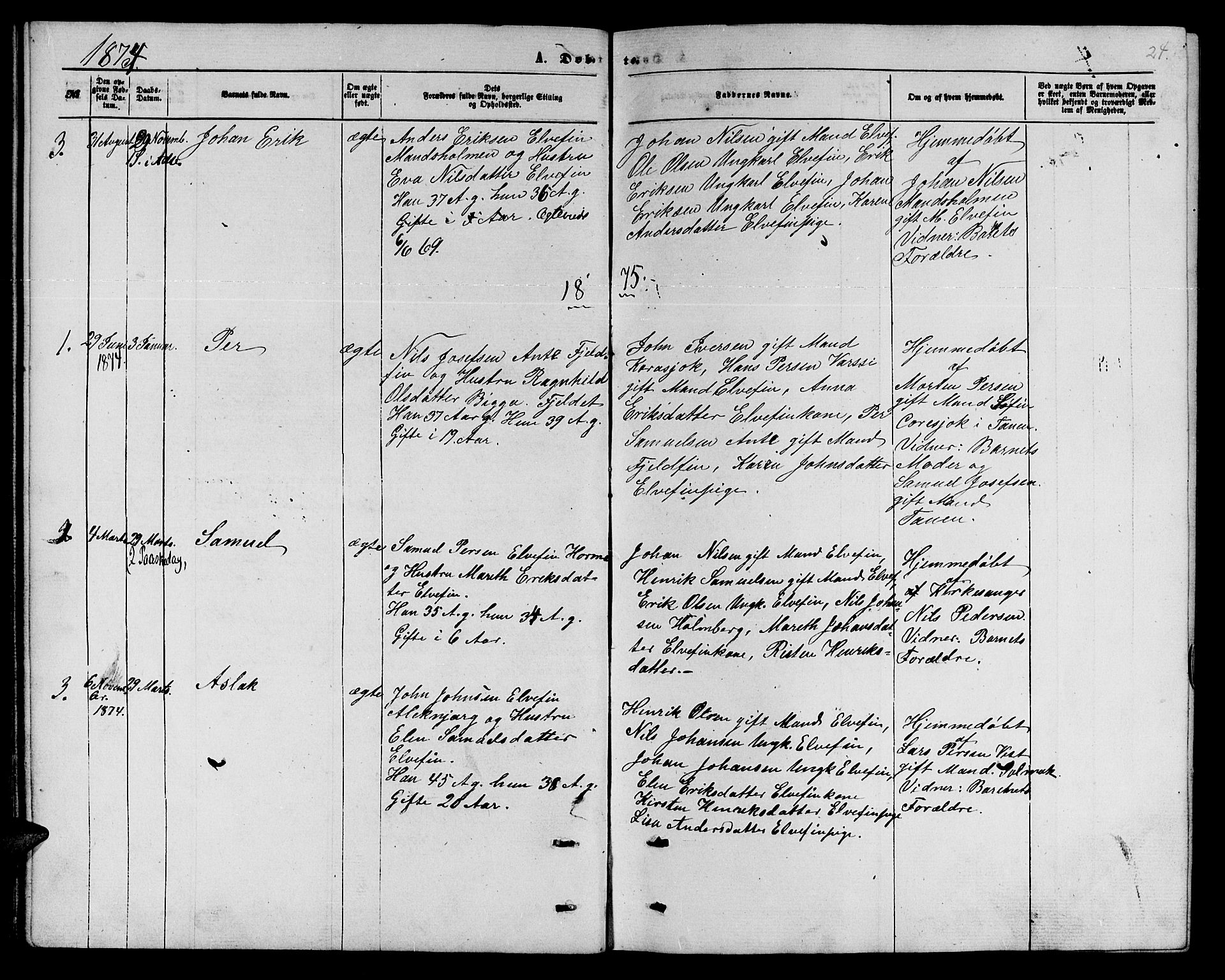 Nesseby sokneprestkontor, SATØ/S-1330/H/Hb/L0006klokker: Parish register (copy) no. 6, 1860-1876, p. 24