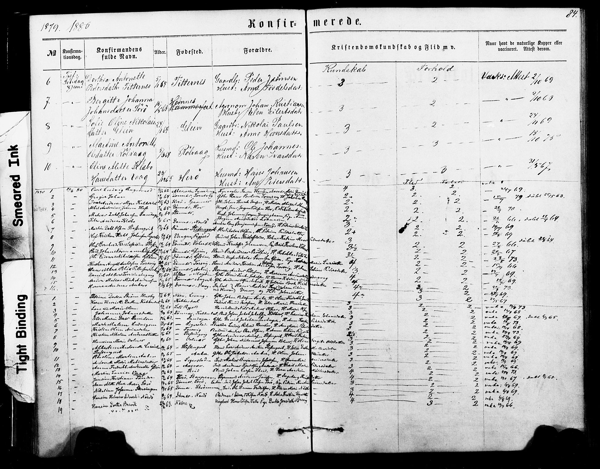 Ministerialprotokoller, klokkerbøker og fødselsregistre - Nordland, SAT/A-1459/835/L0524: Parish register (official) no. 835A02, 1865-1880, p. 84