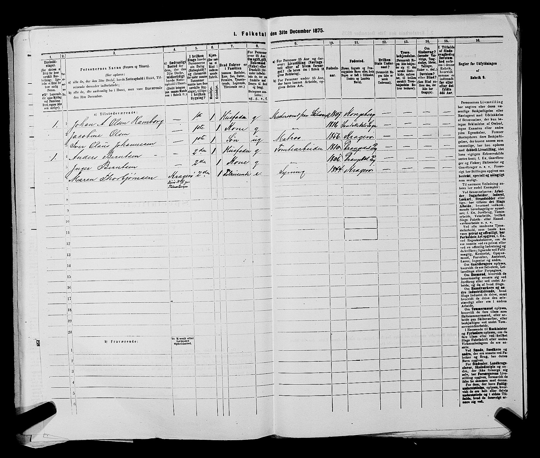 SAKO, 1875 census for 0801P Kragerø, 1875, p. 565