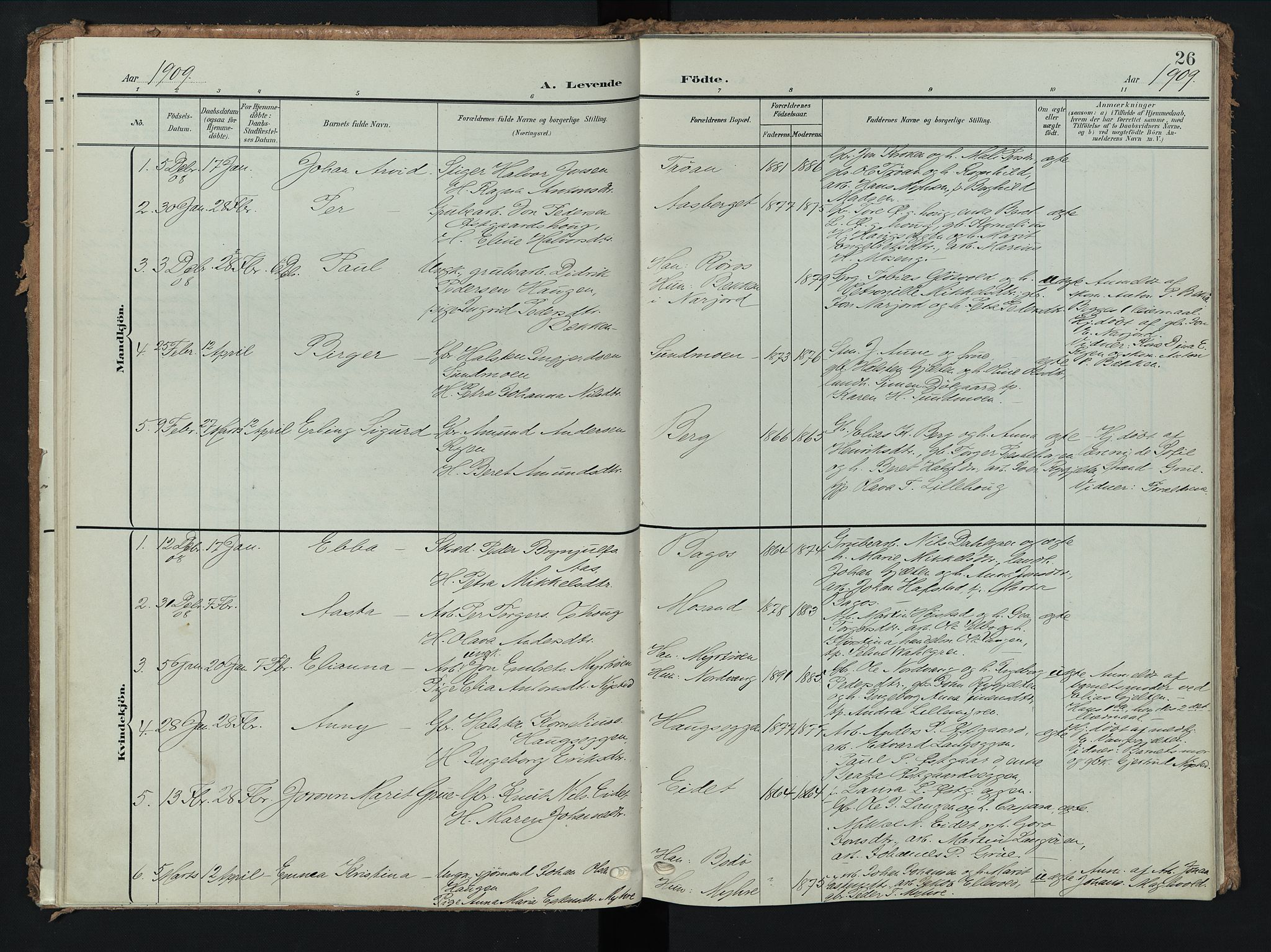 Tolga prestekontor, AV/SAH-PREST-062/K/L0009: Parish register (official) no. 9, 1903-1928, p. 26