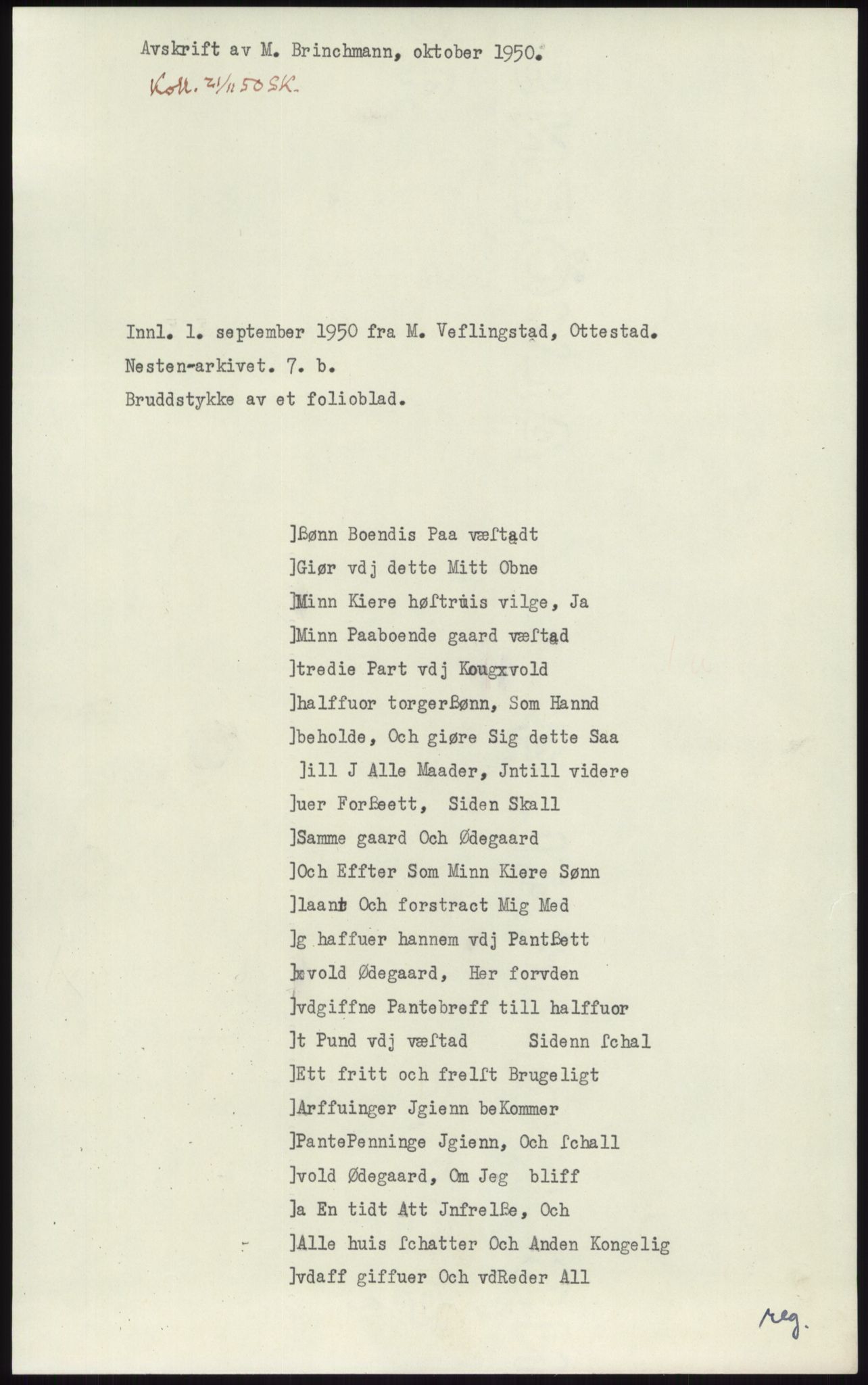 Samlinger til kildeutgivelse, Diplomavskriftsamlingen, RA/EA-4053/H/Ha, p. 1734