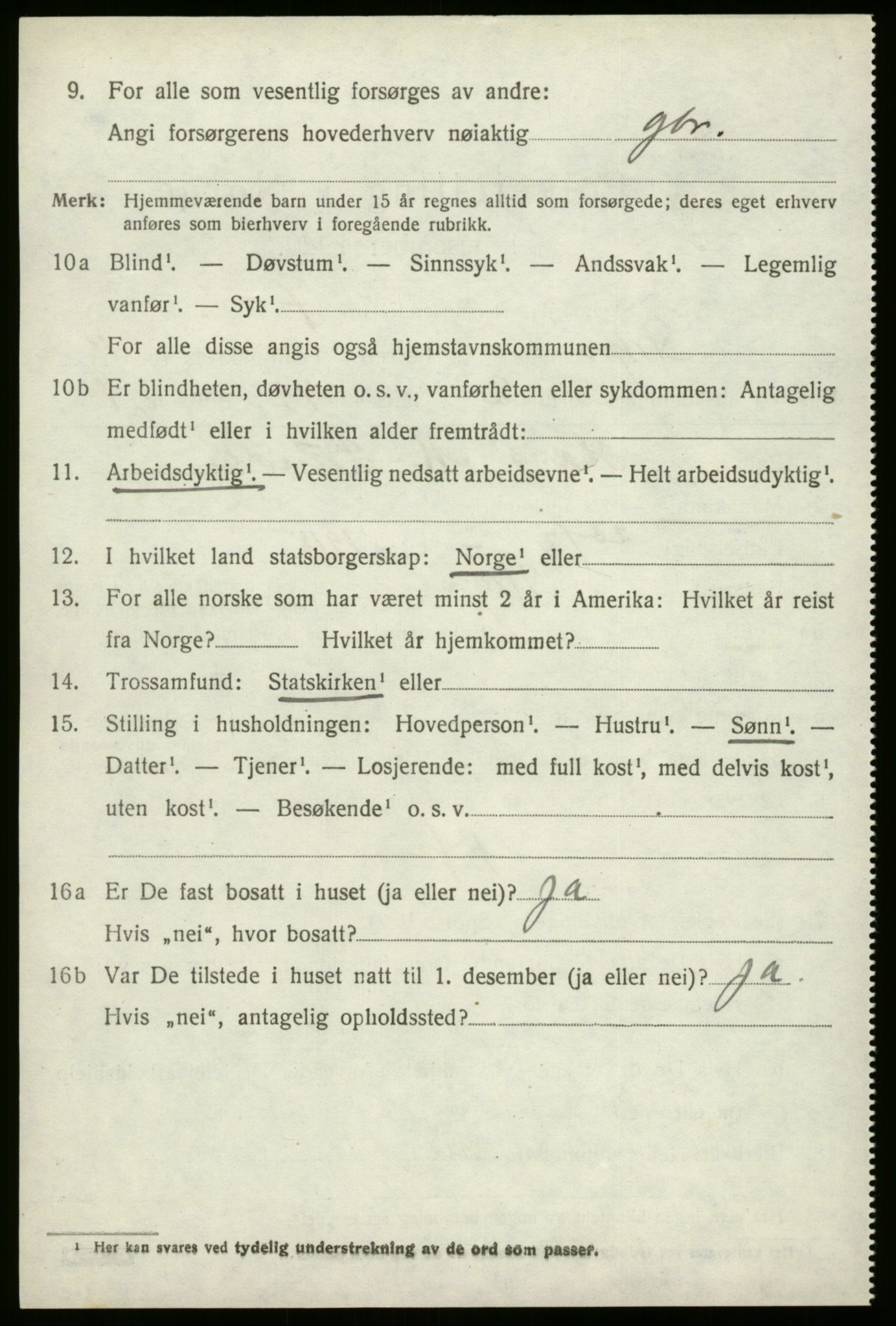 SAB, 1920 census for Stryn, 1920, p. 5221