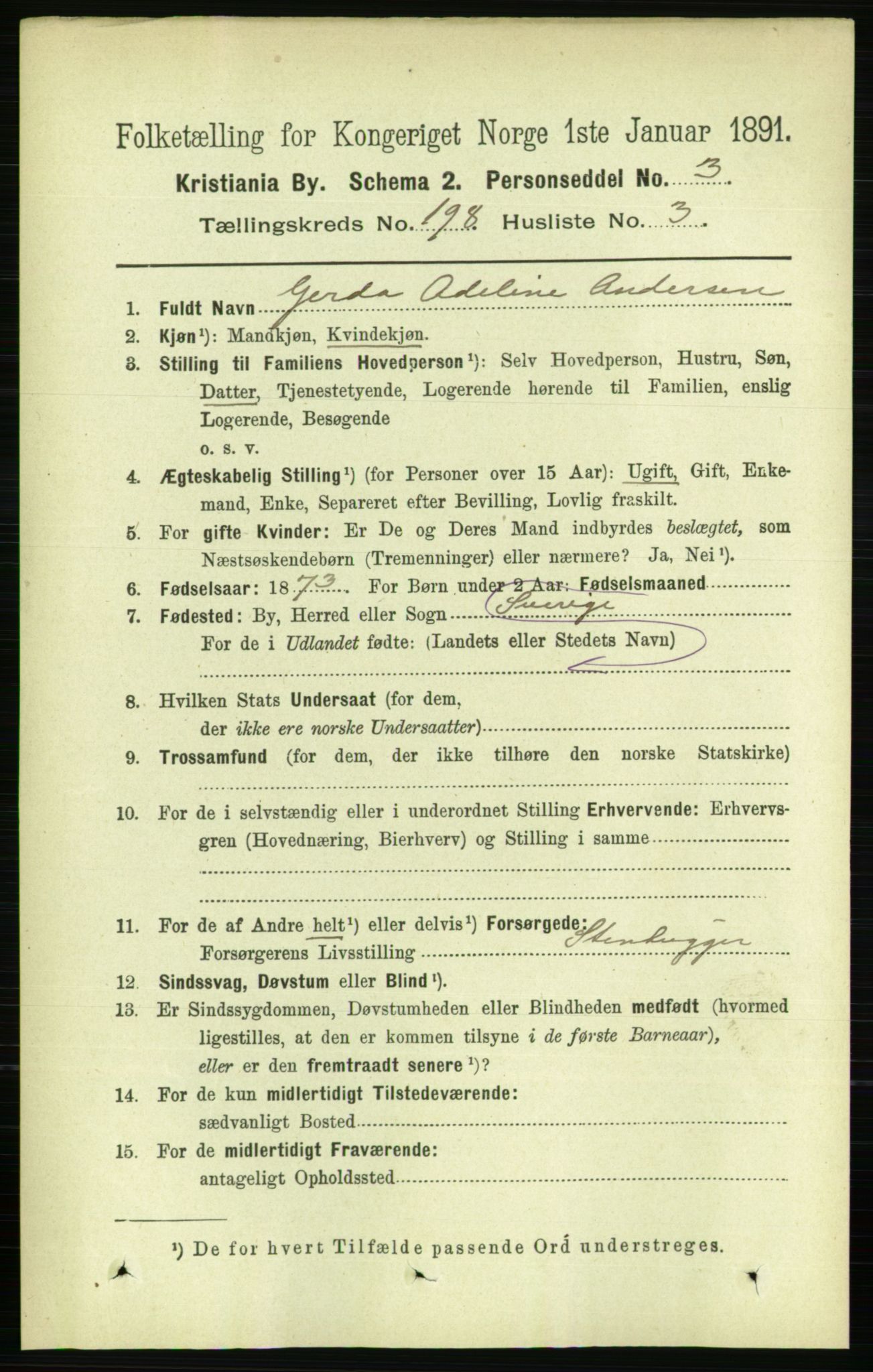 RA, 1891 census for 0301 Kristiania, 1891, p. 119326