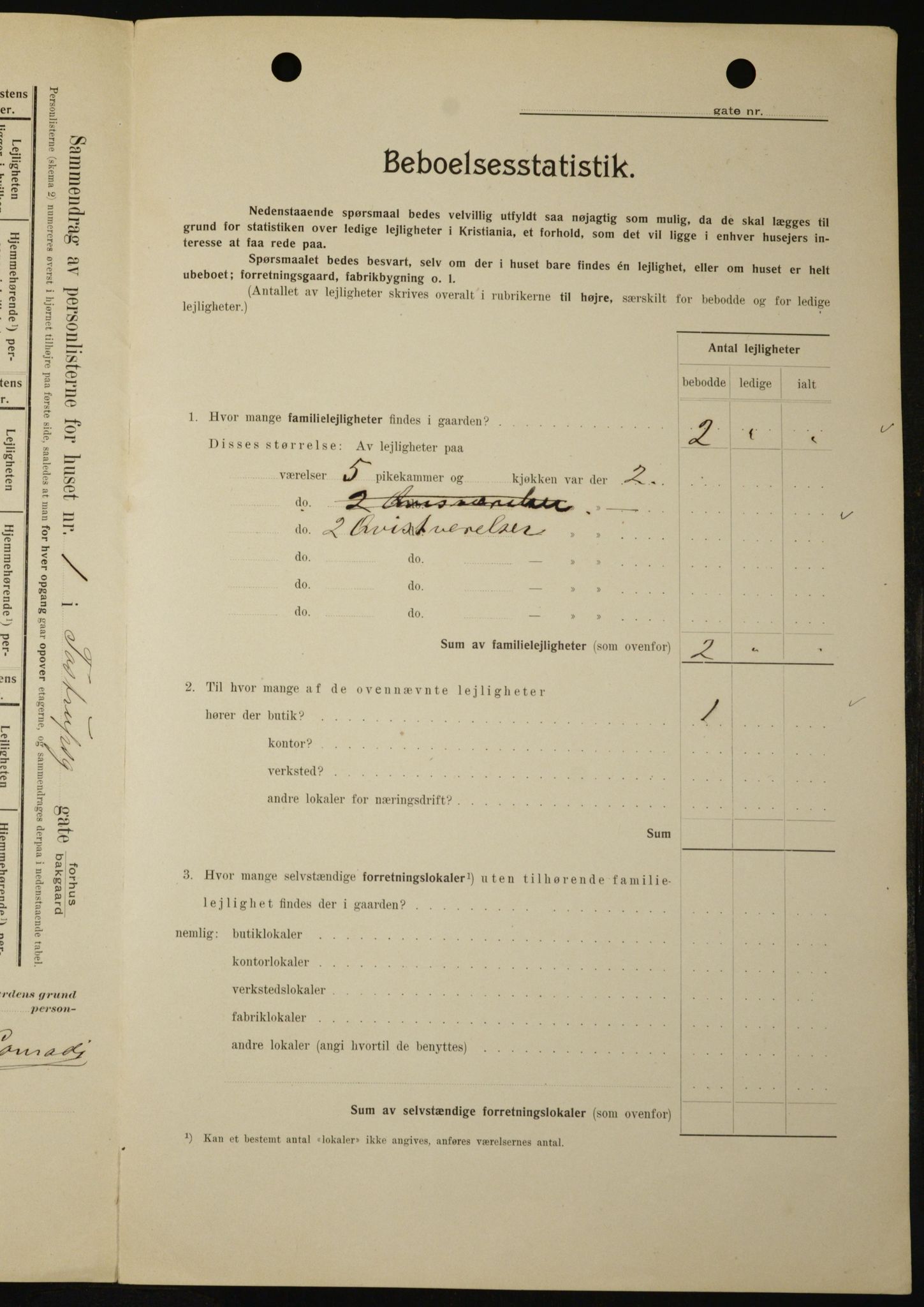 OBA, Municipal Census 1909 for Kristiania, 1909, p. 104479