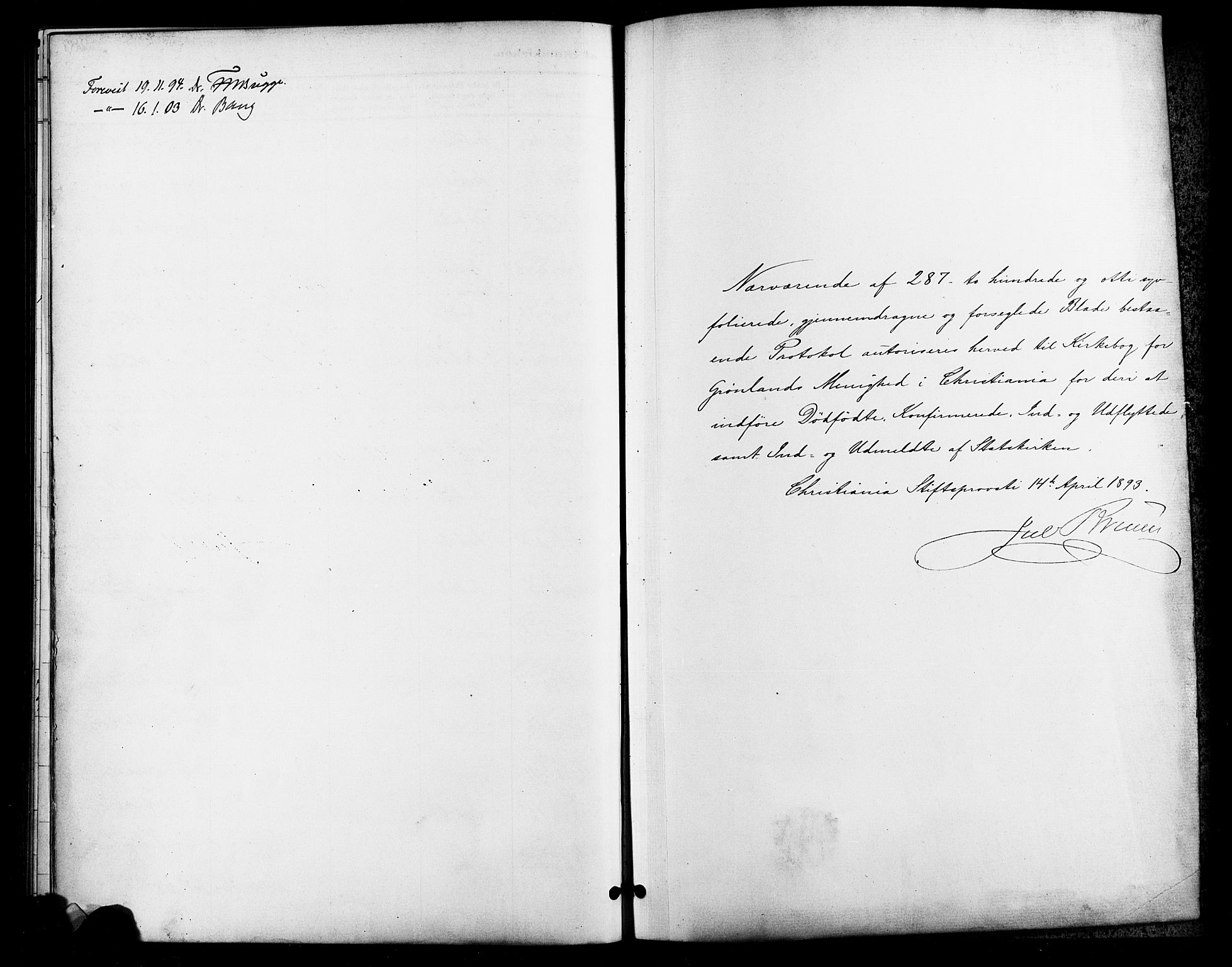 Grønland prestekontor Kirkebøker, SAO/A-10848/F/Fa/L0011: Parish register (official) no. 11, 1892-1907