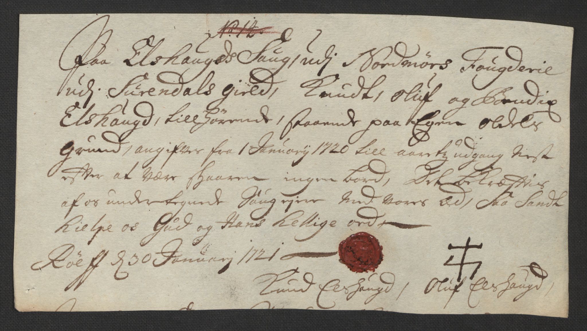 Rentekammeret inntil 1814, Reviderte regnskaper, Fogderegnskap, AV/RA-EA-4092/R56/L3753: Fogderegnskap Nordmøre, 1720, p. 126