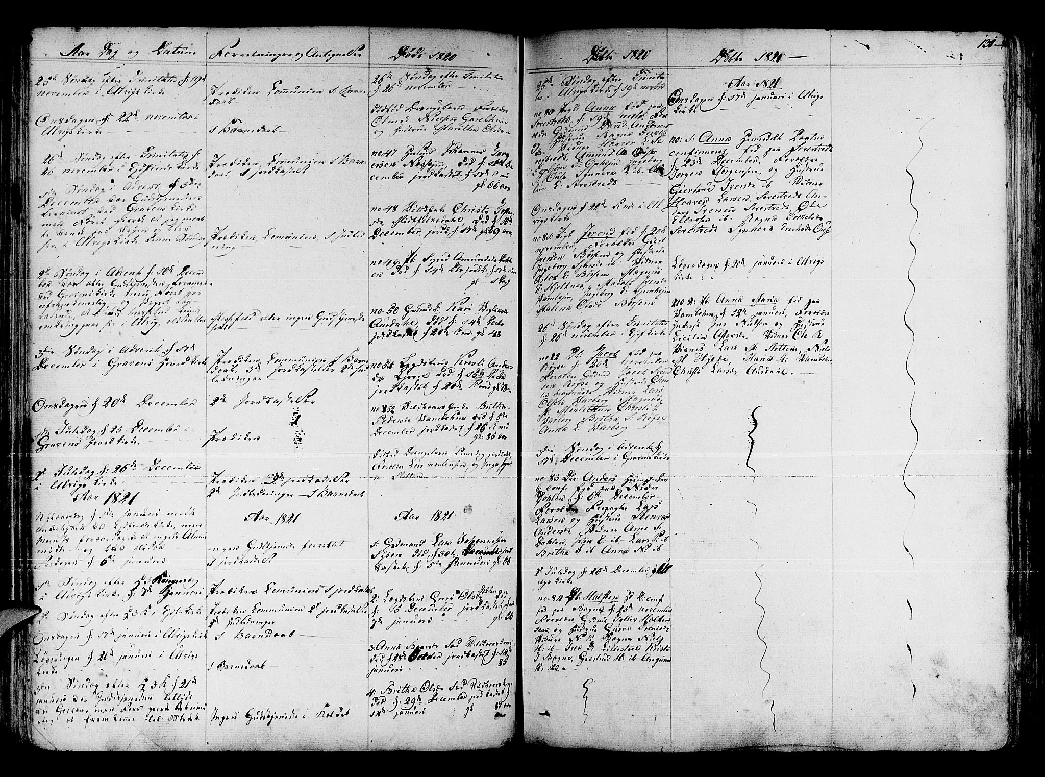 Ulvik sokneprestembete, SAB/A-78801/H/Haa: Parish register (official) no. A 11, 1793-1838, p. 131