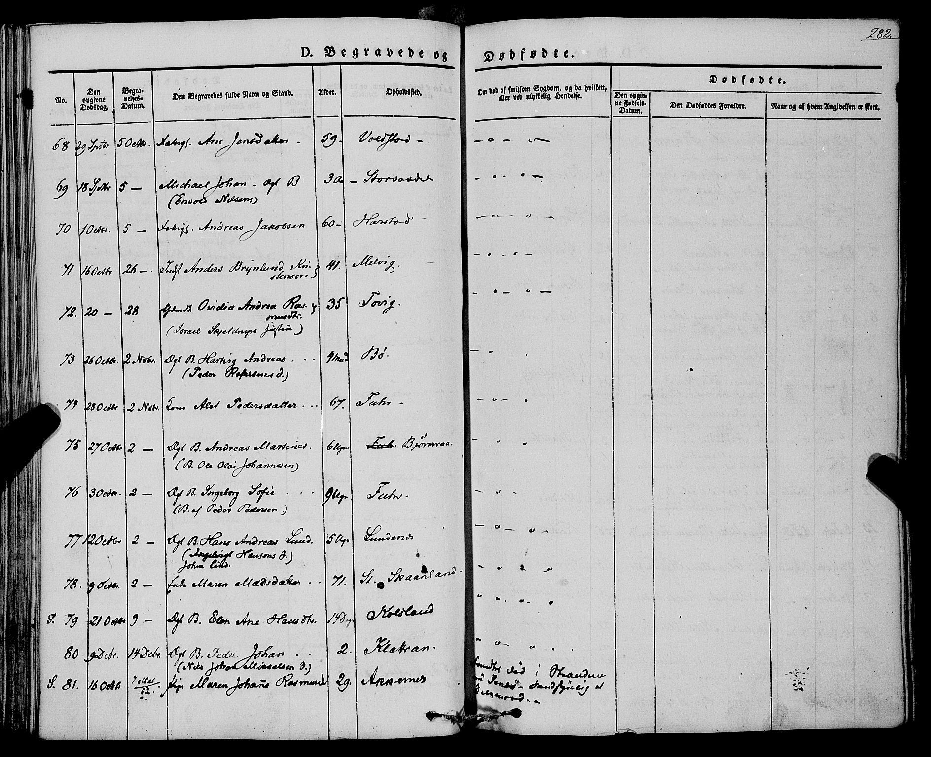 Trondenes sokneprestkontor, AV/SATØ-S-1319/H/Ha/L0009kirke: Parish register (official) no. 9, 1841-1852, p. 282