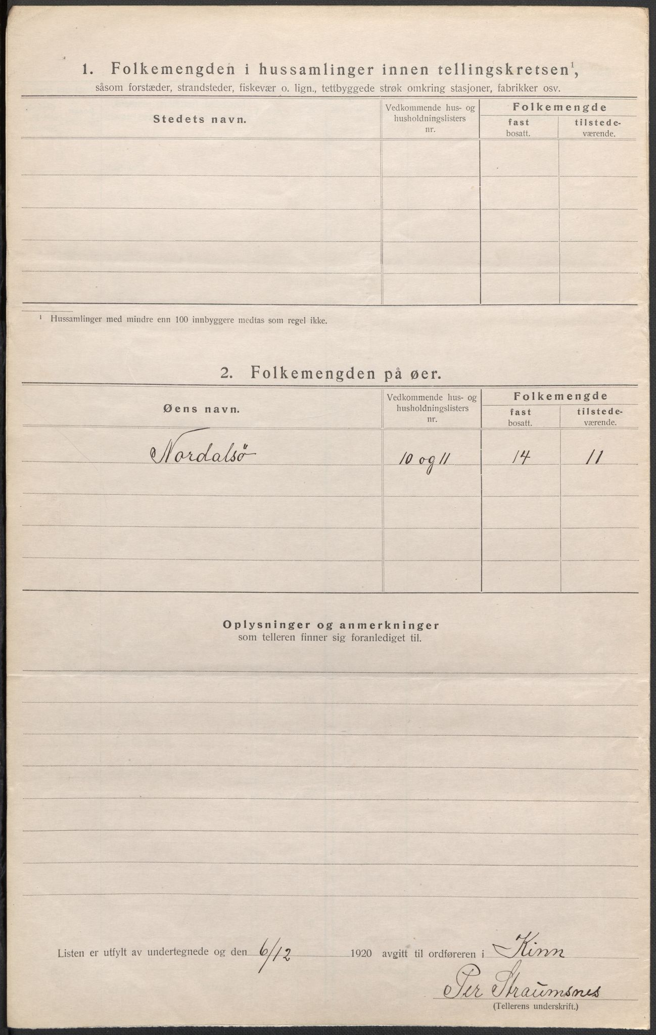 SAB, 1920 census for Kinn, 1920, p. 82