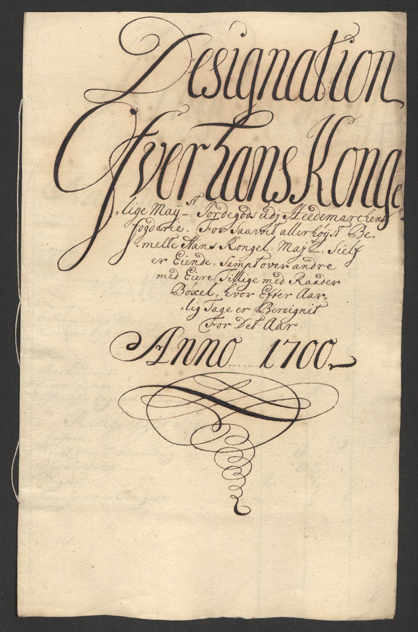 Rentekammeret inntil 1814, Reviderte regnskaper, Fogderegnskap, AV/RA-EA-4092/R16/L1039: Fogderegnskap Hedmark, 1700, p. 41