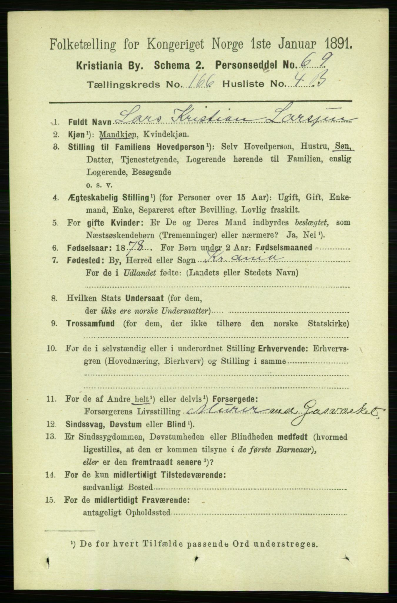 RA, 1891 census for 0301 Kristiania, 1891, p. 96521