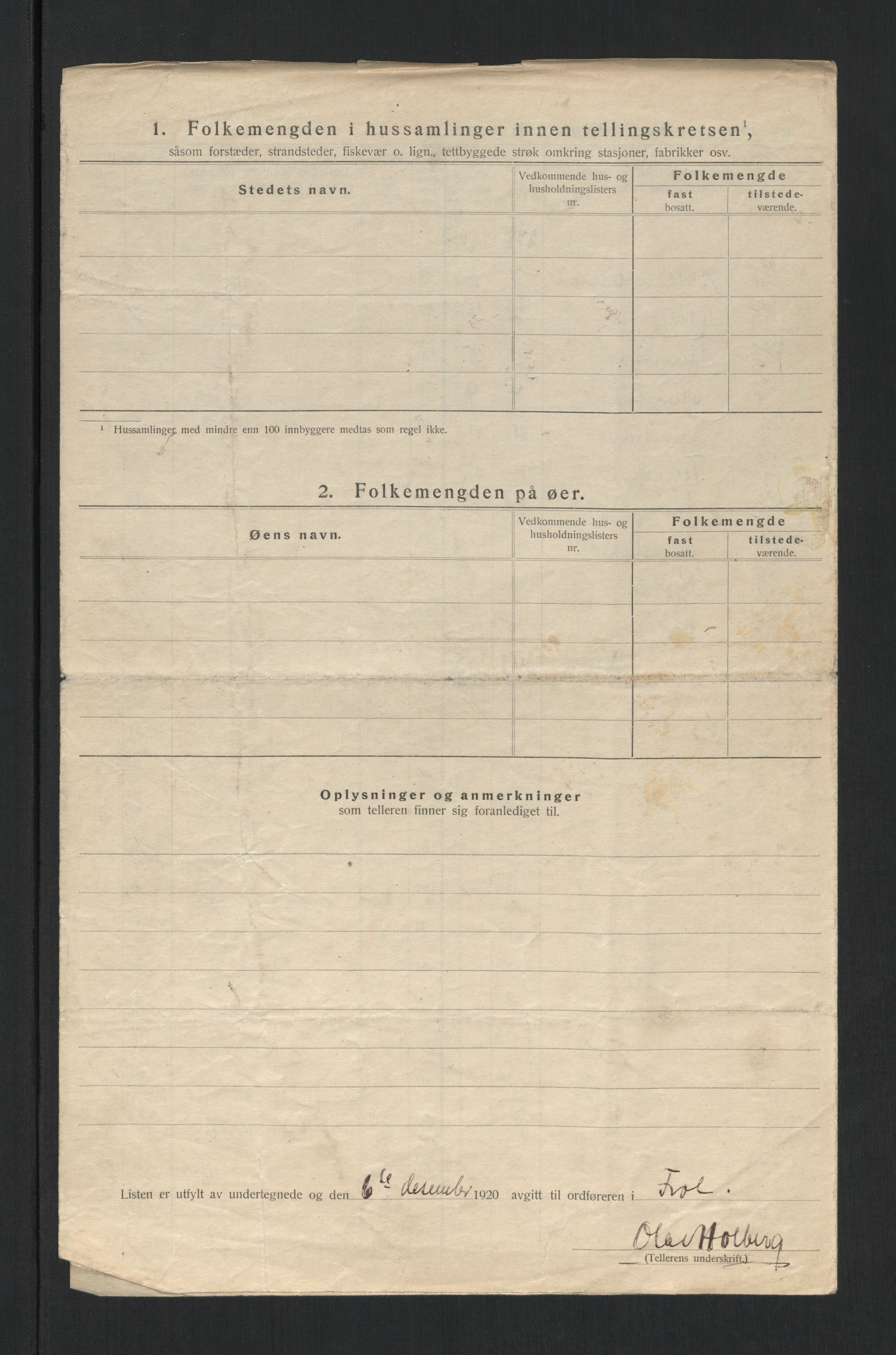 SAT, 1920 census for Frol, 1920, p. 17