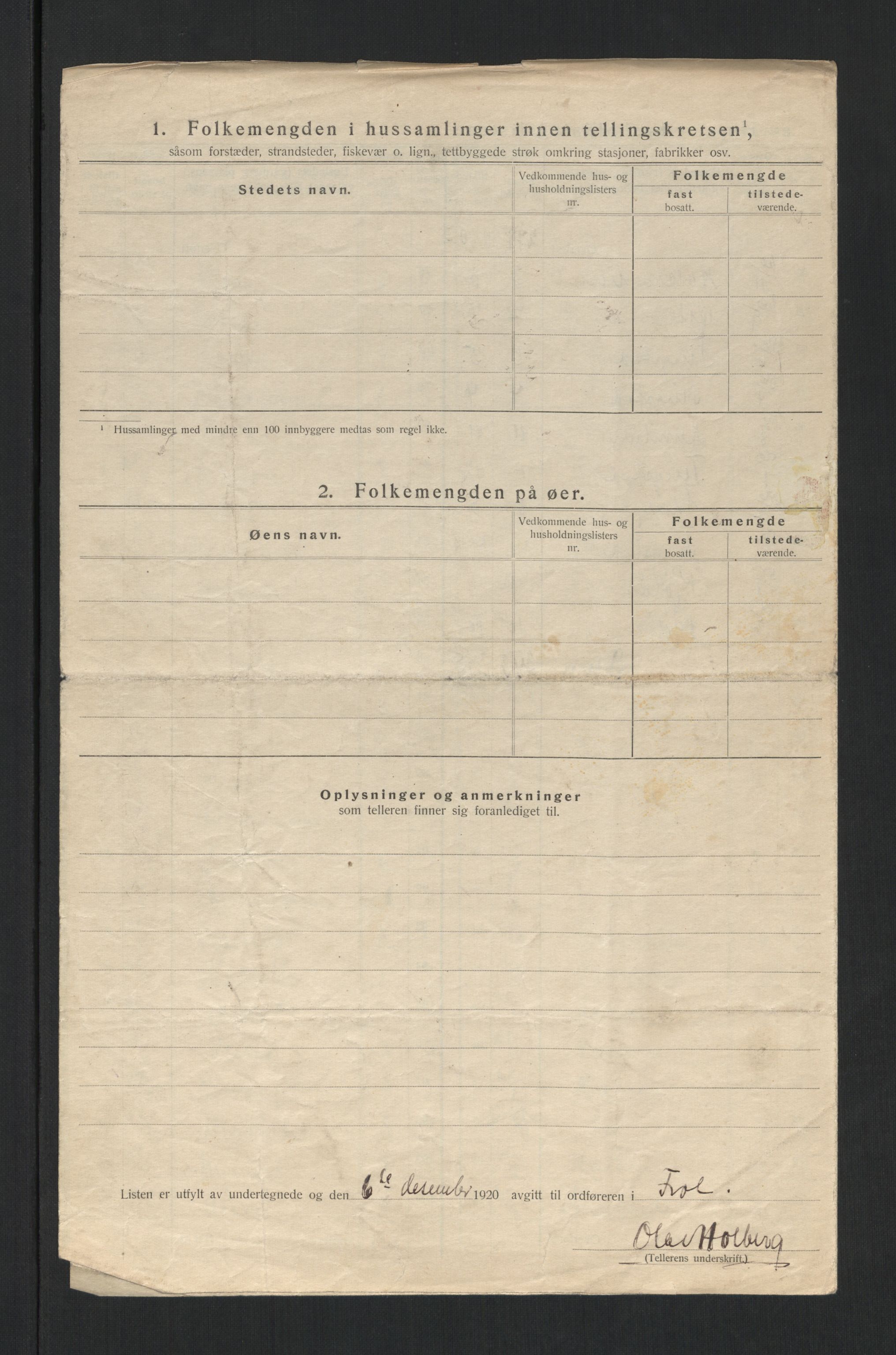 SAT, 1920 census for Frol, 1920, p. 17