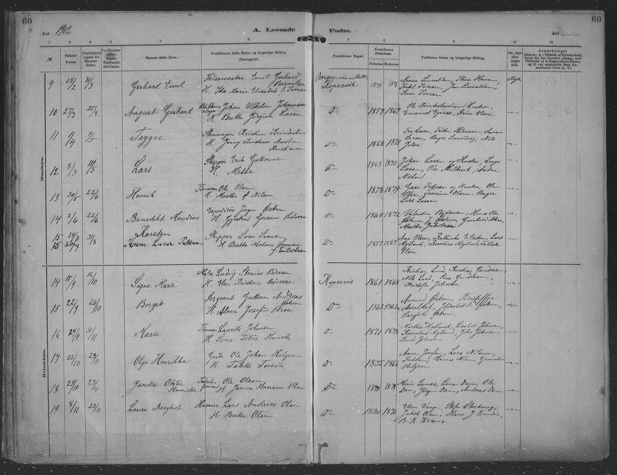 Kopervik sokneprestkontor, AV/SAST-A-101850/H/Ha/Haa/L0001: Parish register (official) no. A 1, 1880-1919, p. 60