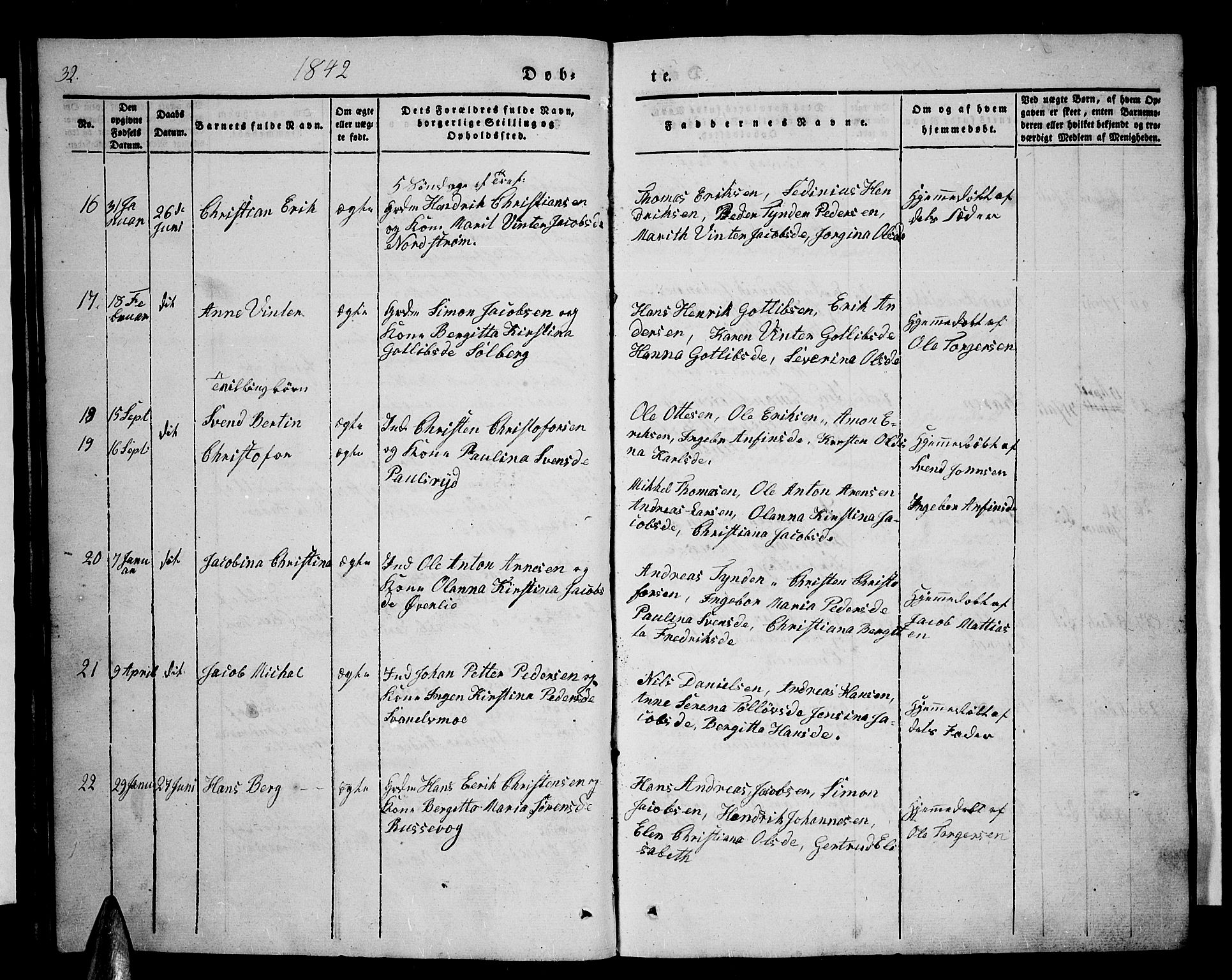 Tranøy sokneprestkontor, AV/SATØ-S-1313/I/Ia/Iab/L0001klokker: Parish register (copy) no. 1, 1835-1853, p. 32