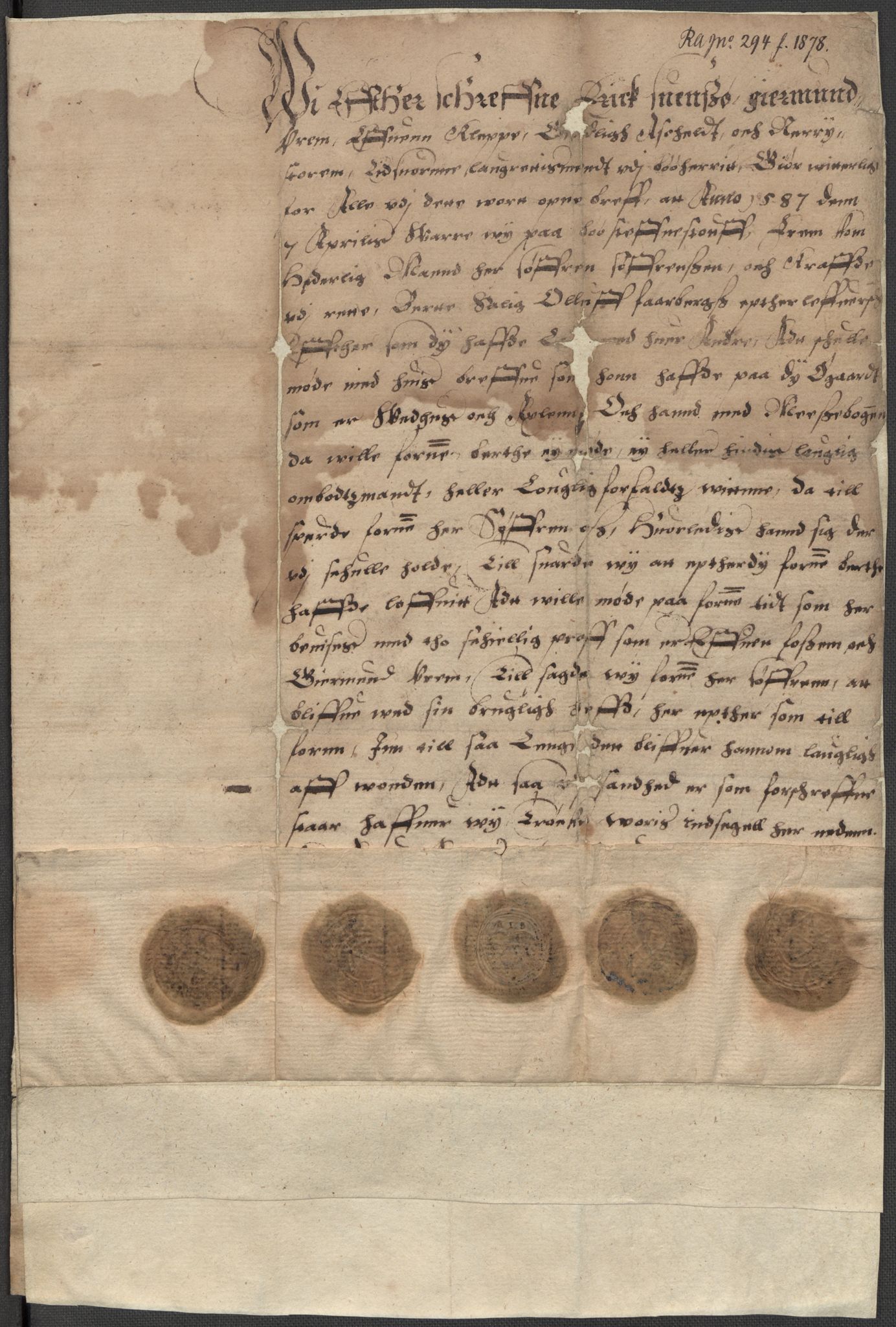 Riksarkivets diplomsamling, AV/RA-EA-5965/F15/L0027: Prestearkiv - Telemark, 1587-1738, p. 5