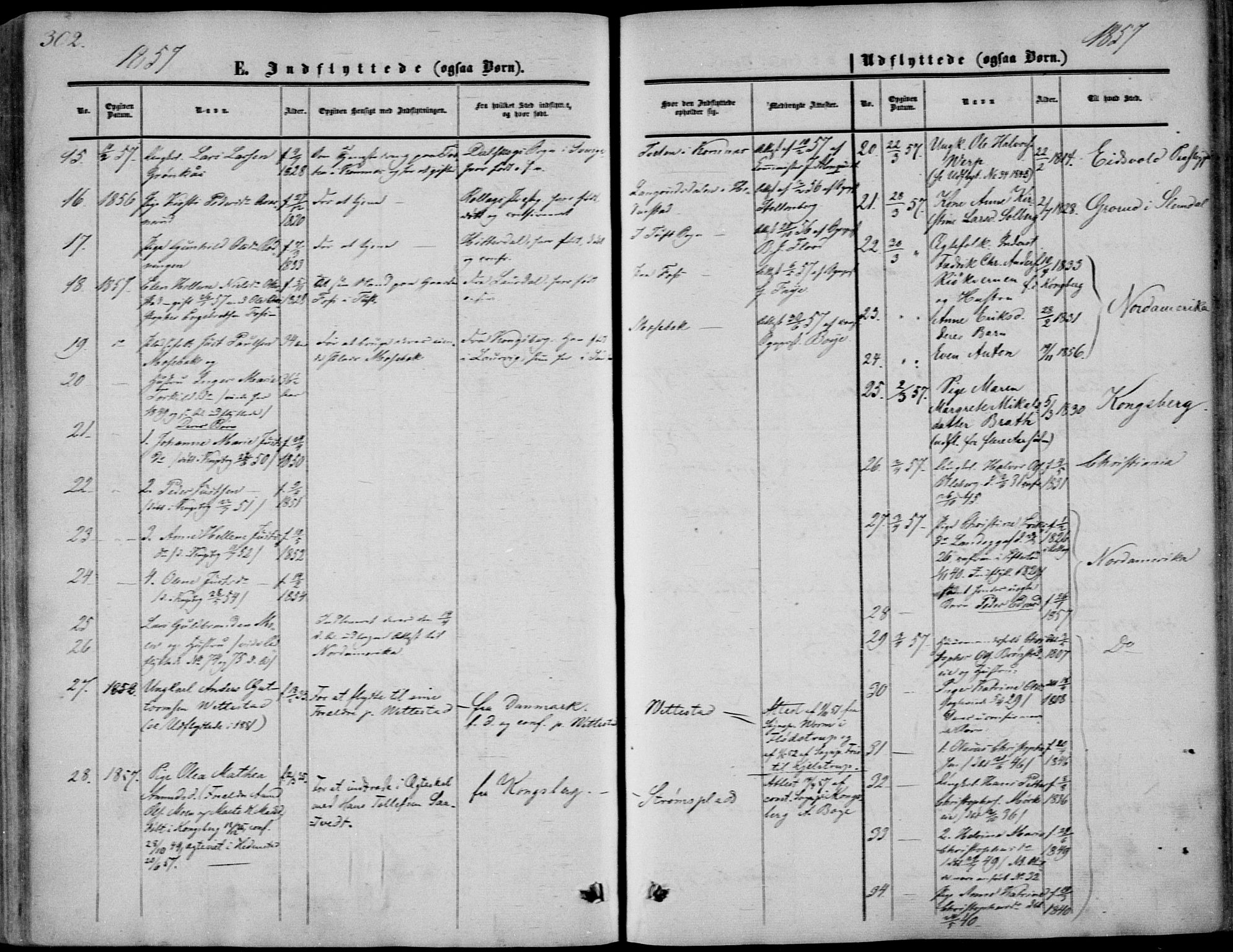 Sandsvær kirkebøker, AV/SAKO-A-244/F/Fa/L0006: Parish register (official) no. I 6, 1857-1868, p. 302