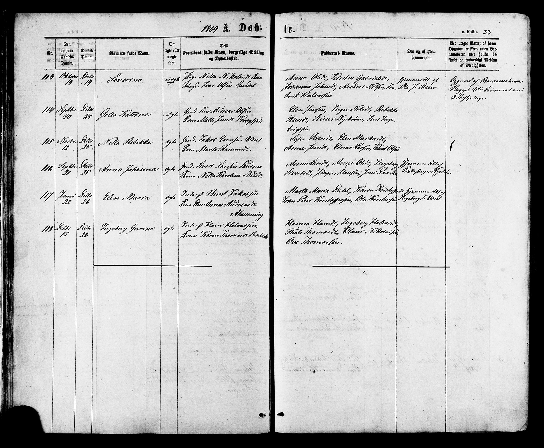 Ministerialprotokoller, klokkerbøker og fødselsregistre - Sør-Trøndelag, SAT/A-1456/657/L0706: Parish register (official) no. 657A07, 1867-1878, p. 33