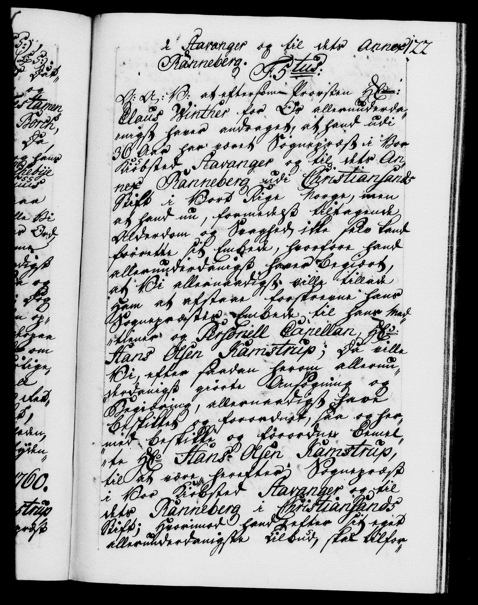 Danske Kanselli 1572-1799, AV/RA-EA-3023/F/Fc/Fca/Fcaa/L0041: Norske registre, 1760-1762, p. 122a