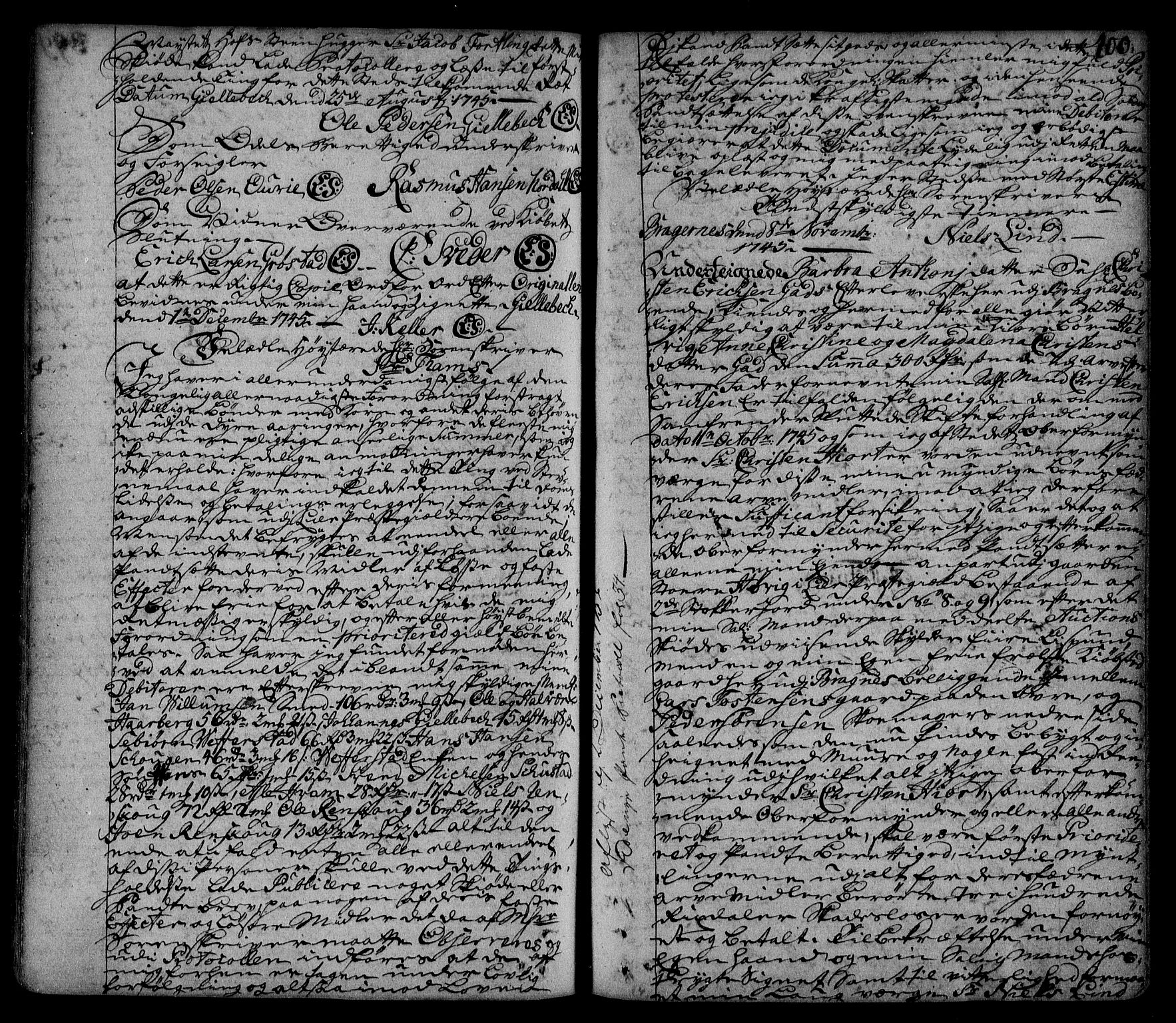 Lier, Røyken og Hurum sorenskriveri, AV/SAKO-A-89/G/Ga/Gaa/L0002: Mortgage book no. II, 1725-1755, p. 400