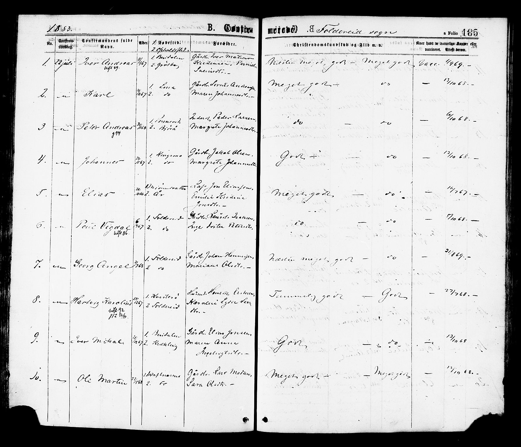 Ministerialprotokoller, klokkerbøker og fødselsregistre - Nord-Trøndelag, AV/SAT-A-1458/780/L0642: Parish register (official) no. 780A07 /2, 1878-1885, p. 185