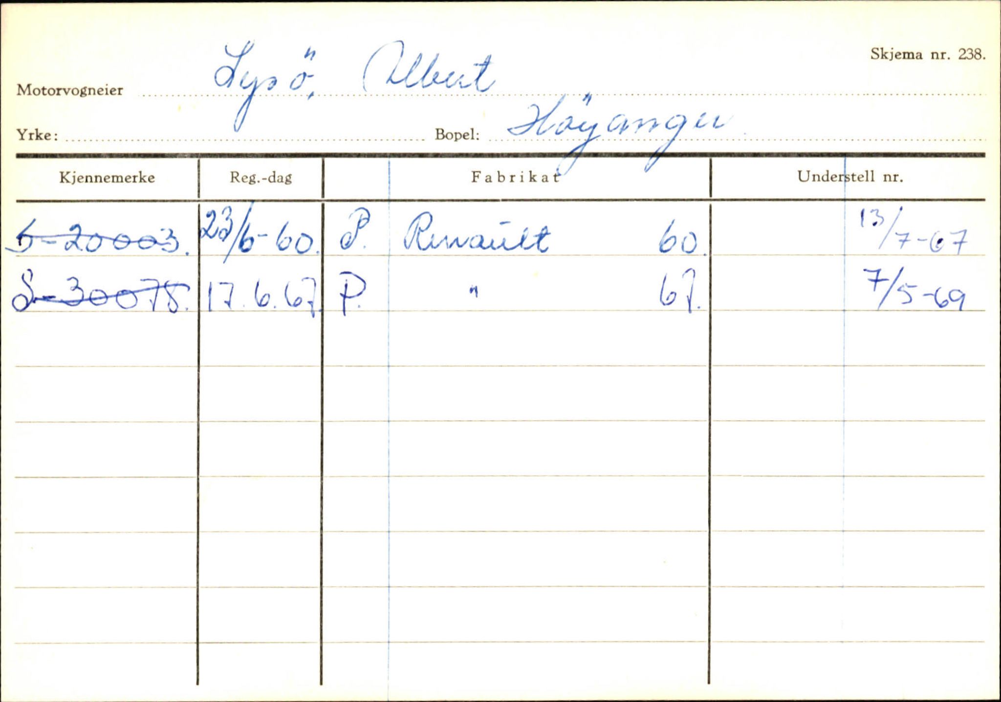 Statens vegvesen, Sogn og Fjordane vegkontor, AV/SAB-A-5301/4/F/L0130: Eigarregister Eid T-Å. Høyanger A-O, 1945-1975, p. 2032