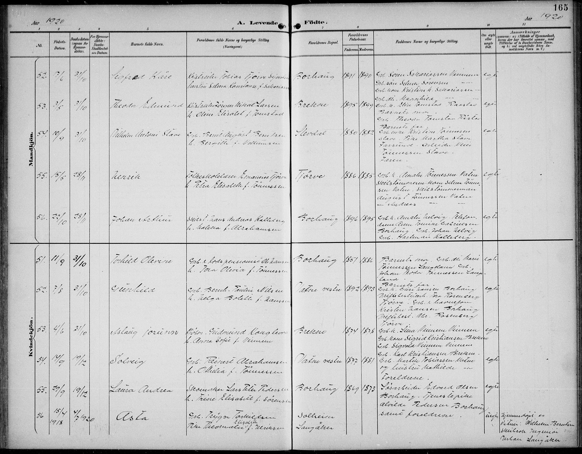 Lista sokneprestkontor, AV/SAK-1111-0027/F/Fb/L0005: Parish register (copy) no. B 5, 1892-1923, p. 165