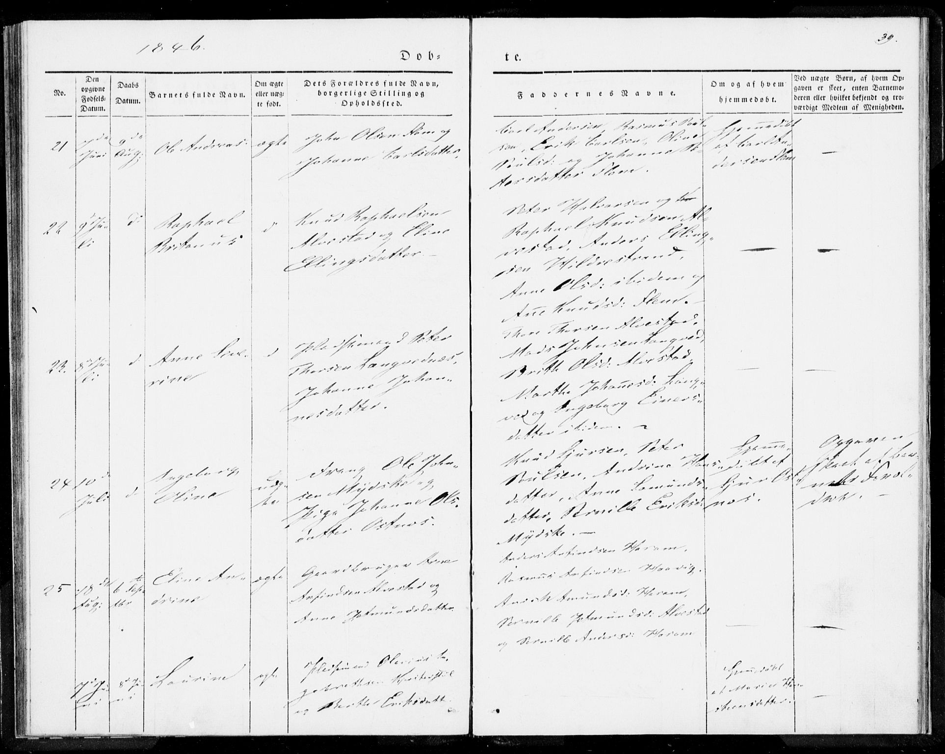 Ministerialprotokoller, klokkerbøker og fødselsregistre - Møre og Romsdal, AV/SAT-A-1454/536/L0496: Parish register (official) no. 536A05, 1840-1847, p. 39