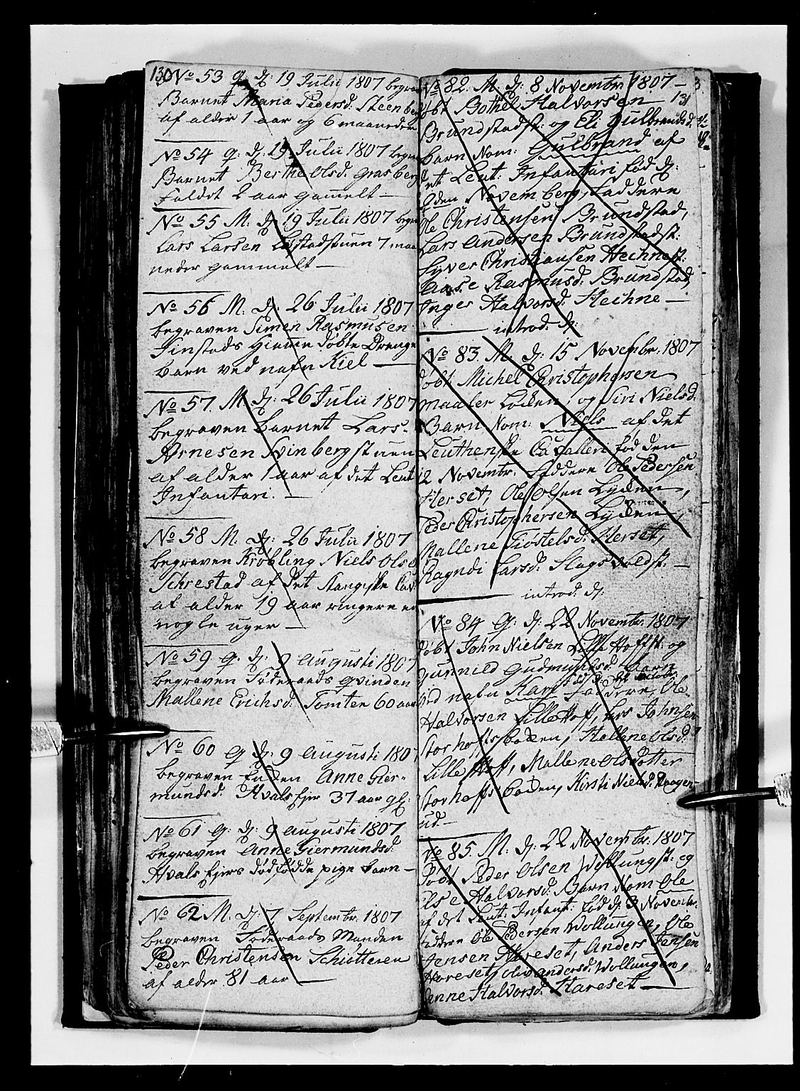 Romedal prestekontor, SAH/PREST-004/L/L0004: Parish register (copy) no. 4, 1807-1814, p. 130-131