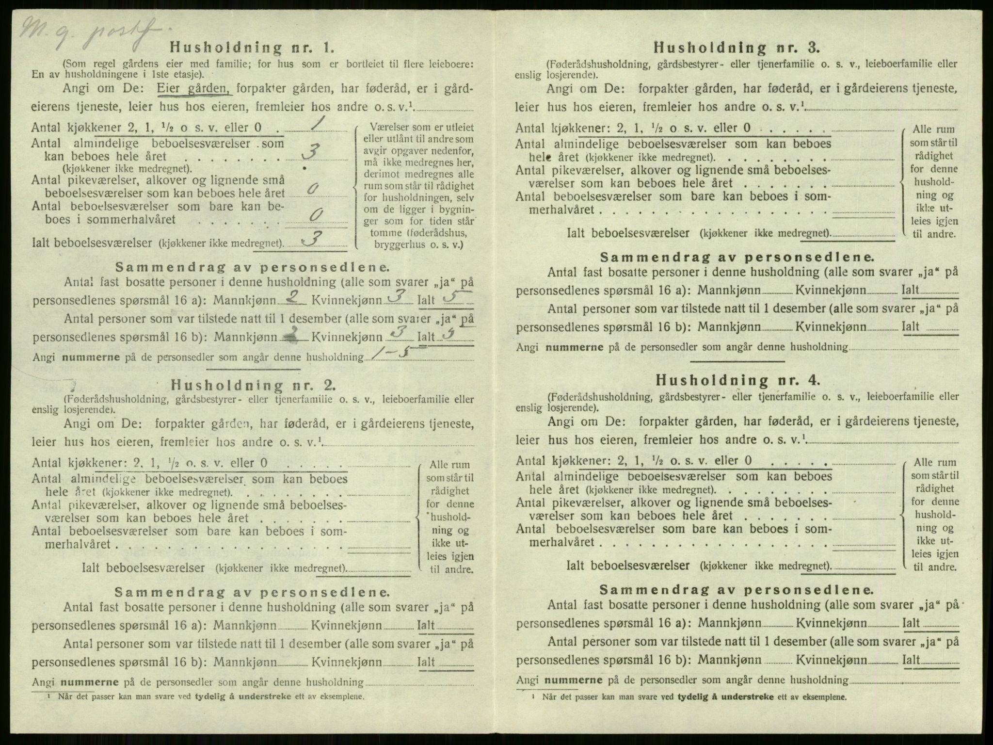 SAKO, 1920 census for Hole, 1920, p. 765