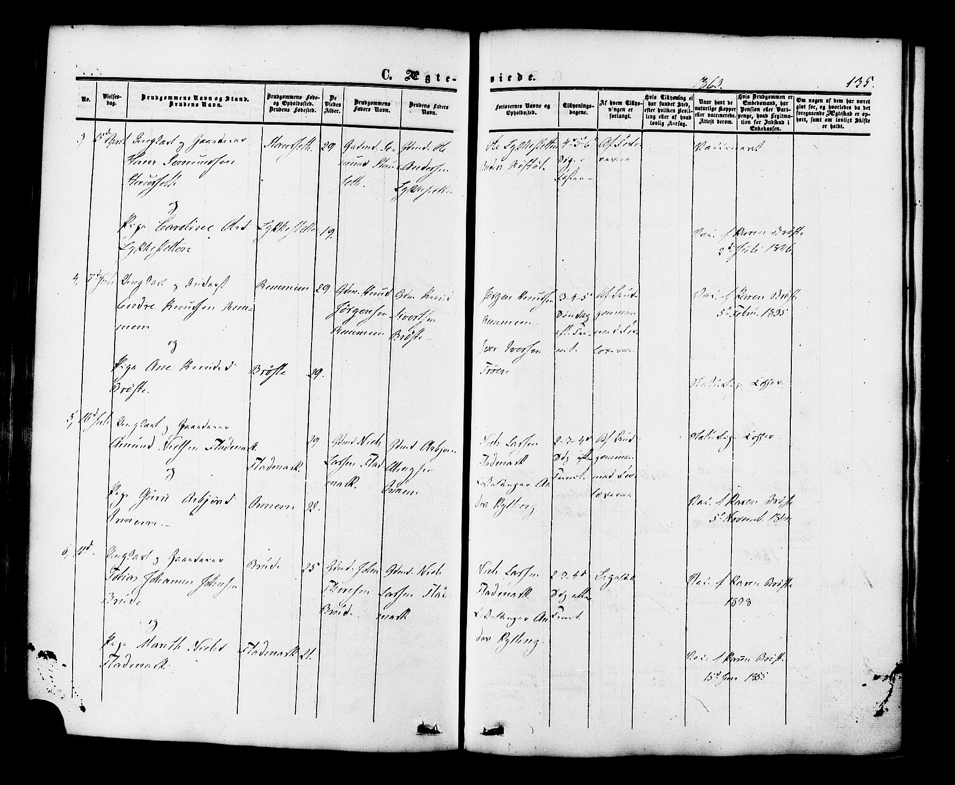 Ministerialprotokoller, klokkerbøker og fødselsregistre - Møre og Romsdal, AV/SAT-A-1454/546/L0594: Parish register (official) no. 546A02, 1854-1882, p. 135