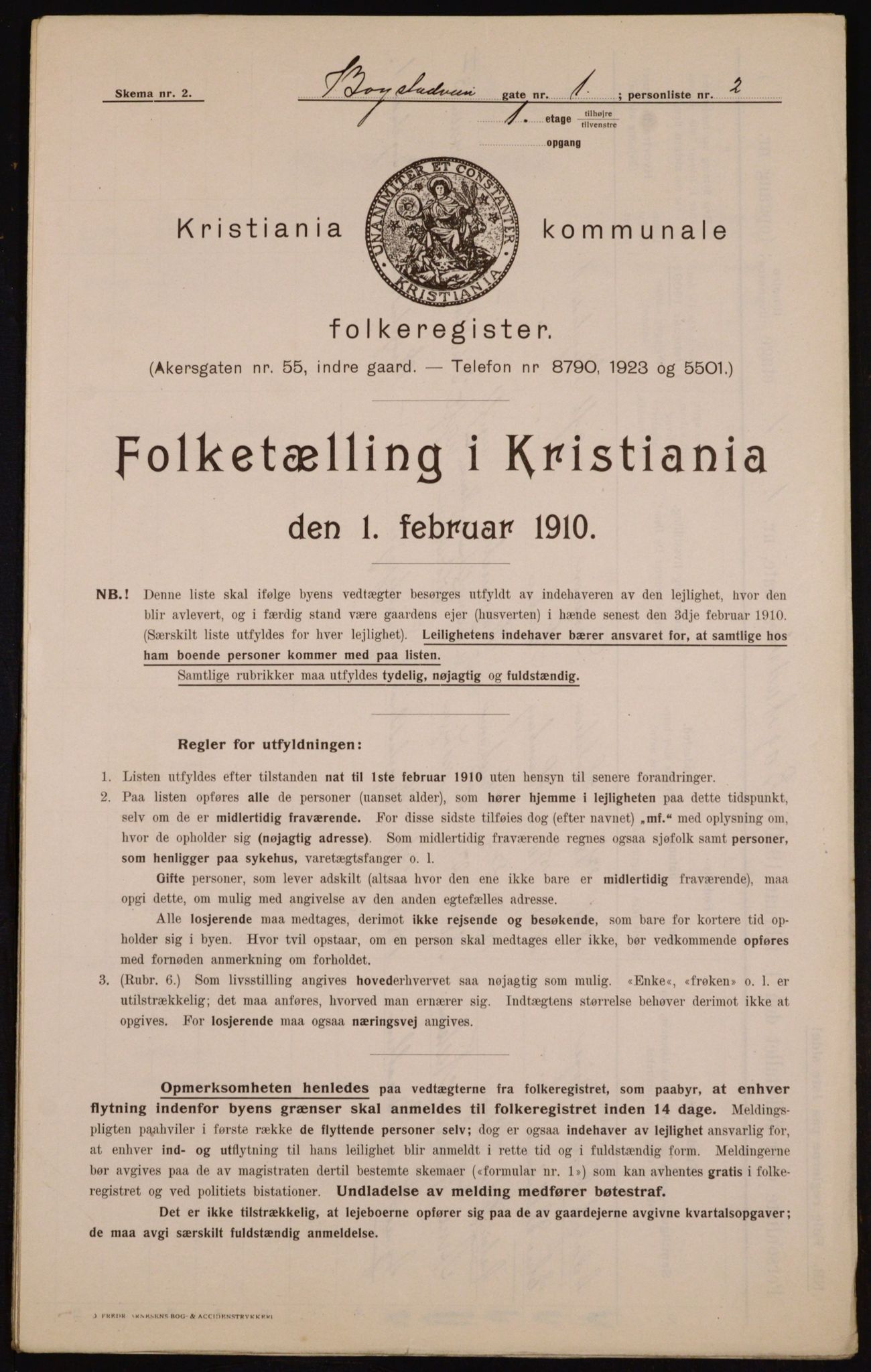 OBA, Municipal Census 1910 for Kristiania, 1910, p. 6571