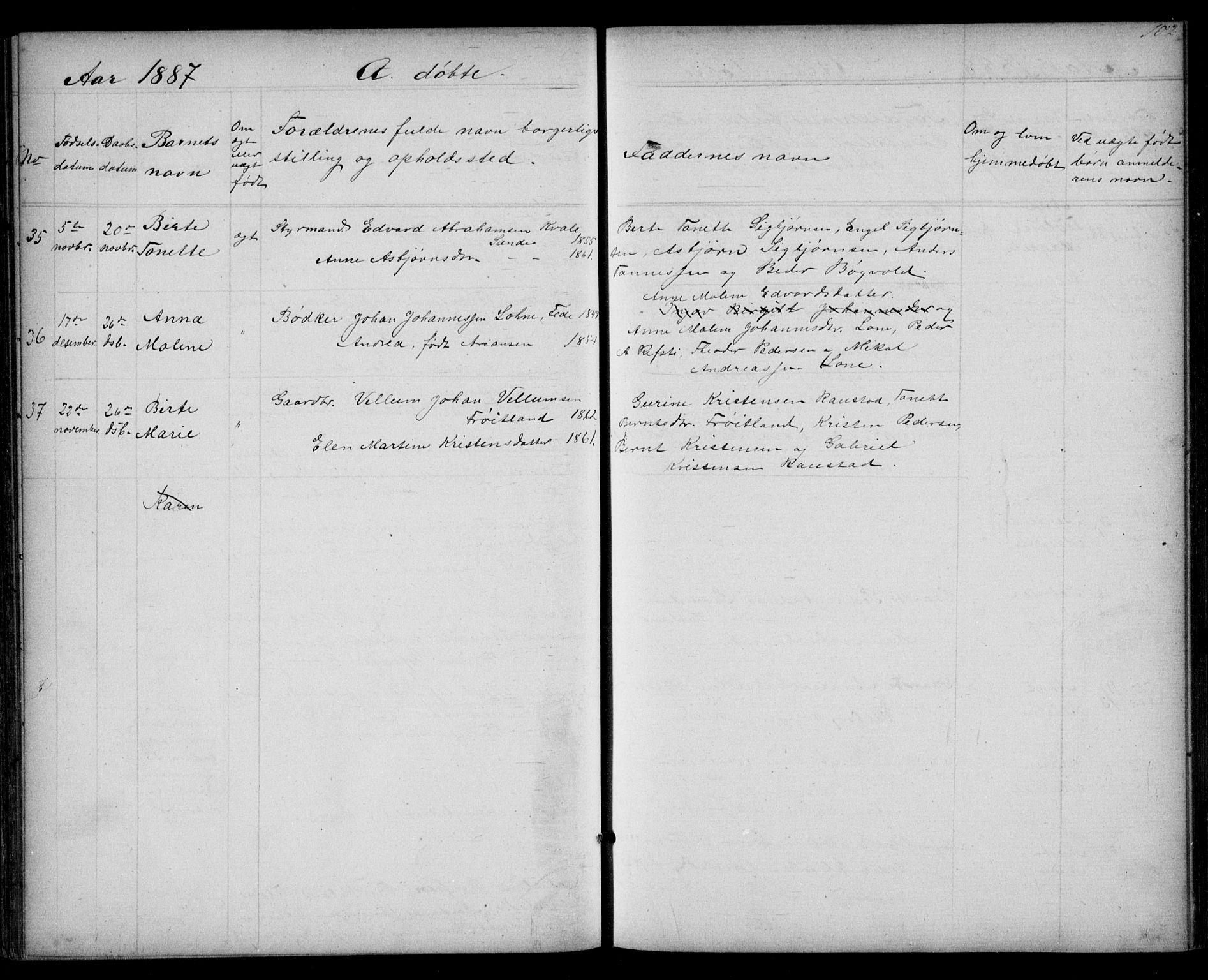 Kvinesdal sokneprestkontor, AV/SAK-1111-0026/F/Fb/Fba/L0003: Parish register (copy) no. B 3, 1858-1893, p. 102