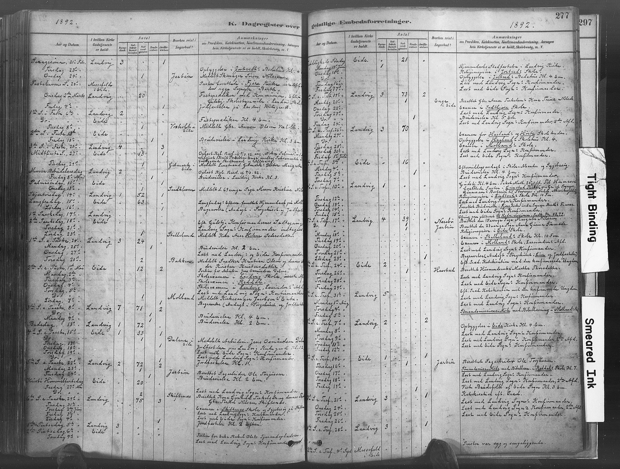 Hommedal sokneprestkontor, AV/SAK-1111-0023/F/Fa/Fab/L0006: Parish register (official) no. A 6, 1878-1897, p. 277