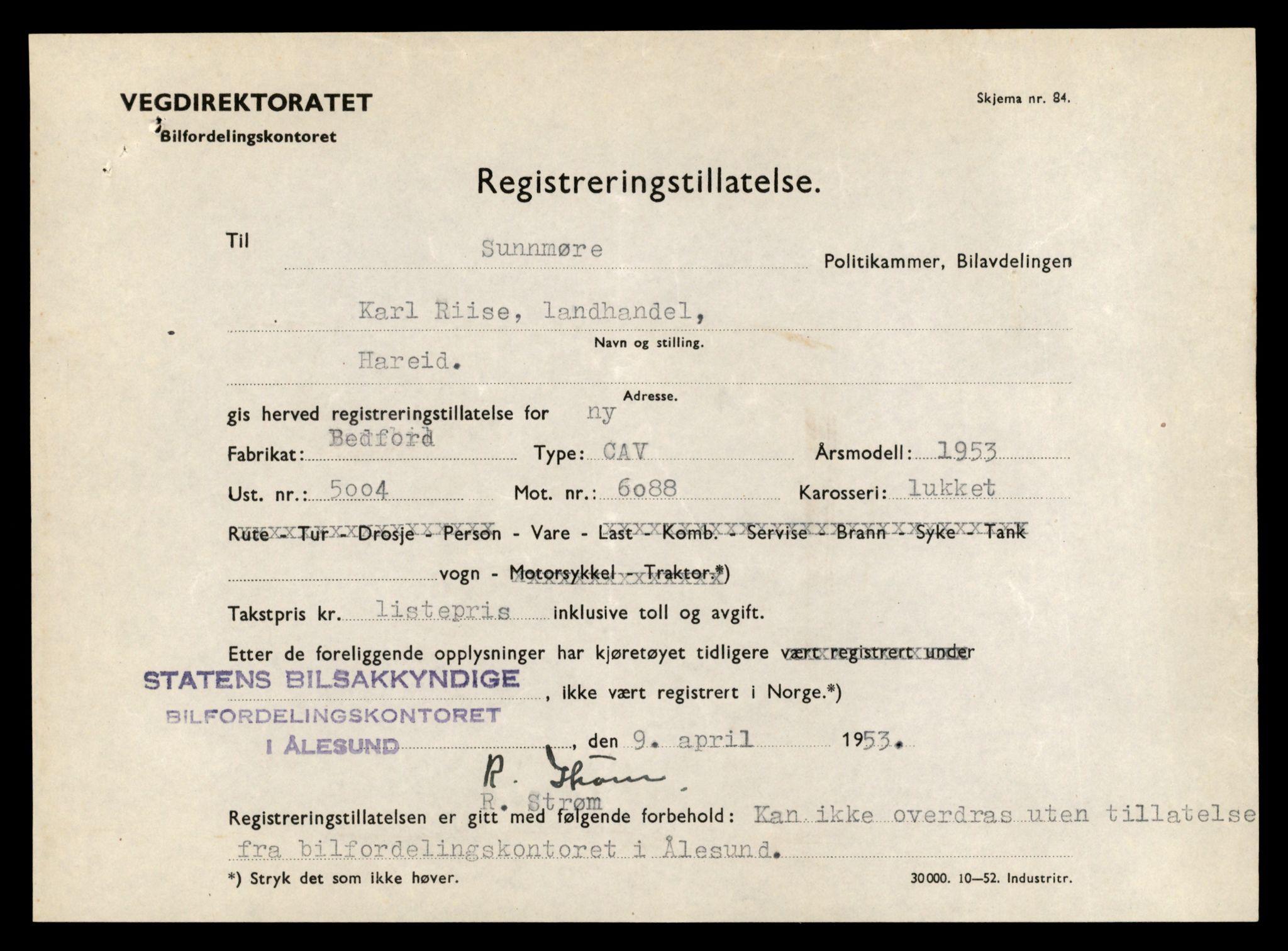 Møre og Romsdal vegkontor - Ålesund trafikkstasjon, AV/SAT-A-4099/F/Fe/L0034: Registreringskort for kjøretøy T 12500 - T 12652, 1927-1998, p. 808