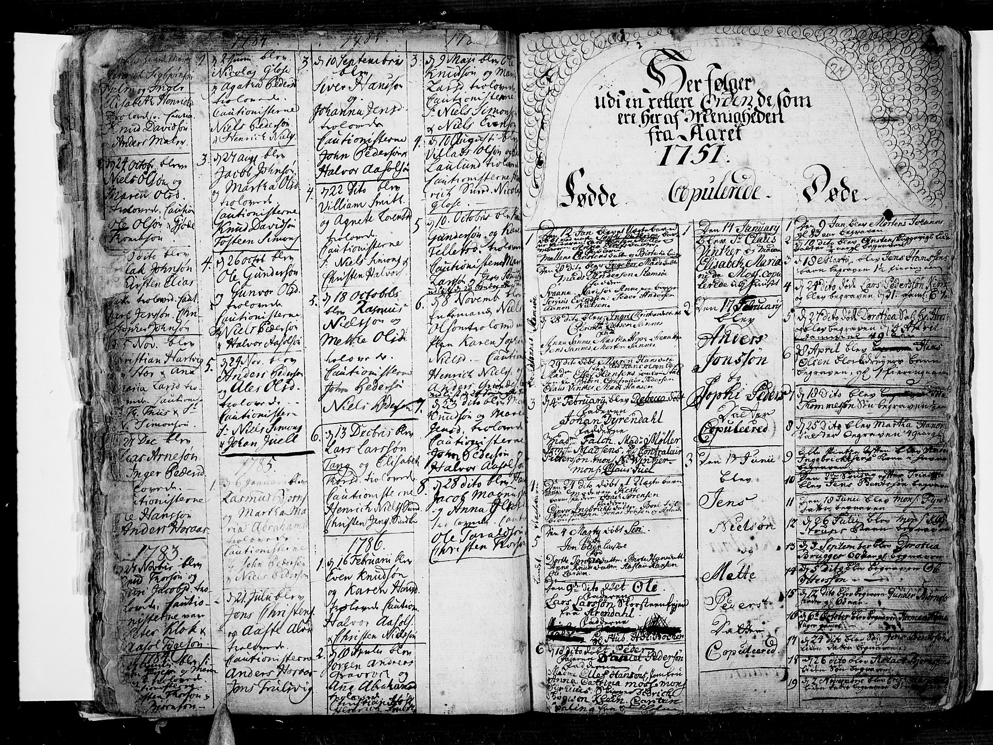 Risør sokneprestkontor, SAK/1111-0035/F/Fb/L0002: Parish register (copy) no. B 2, 1747-1812, p. 24
