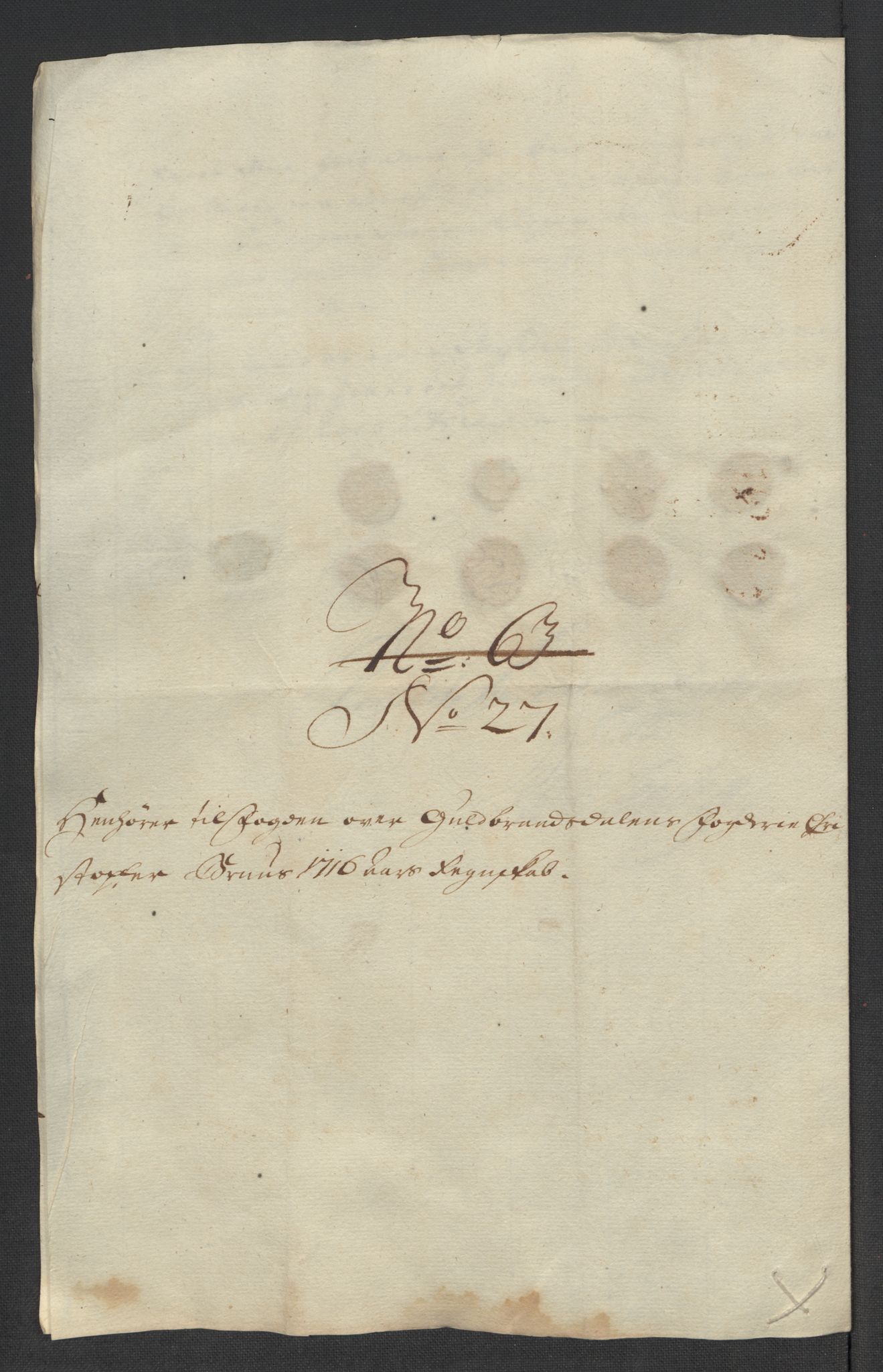 Rentekammeret inntil 1814, Reviderte regnskaper, Fogderegnskap, AV/RA-EA-4092/R17/L1186: Fogderegnskap Gudbrandsdal, 1716, p. 277